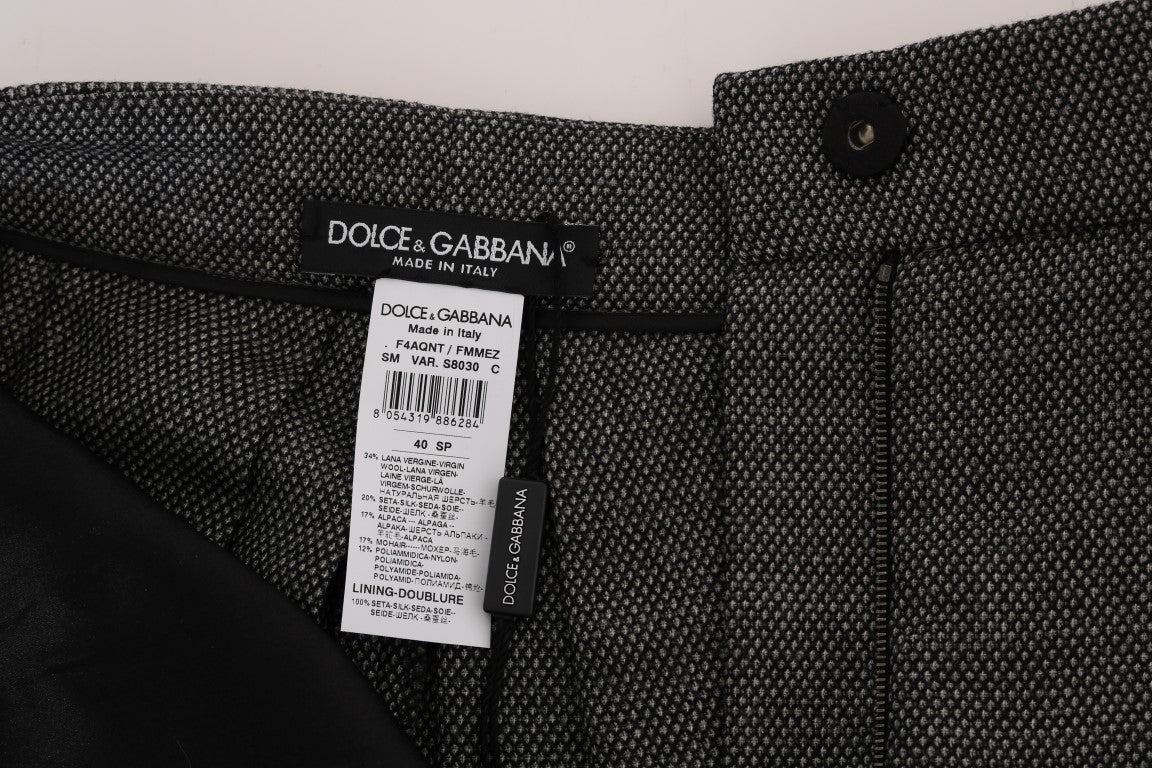 Шик вълнени мини шорти с висока талия Dolce &amp; Gabbana