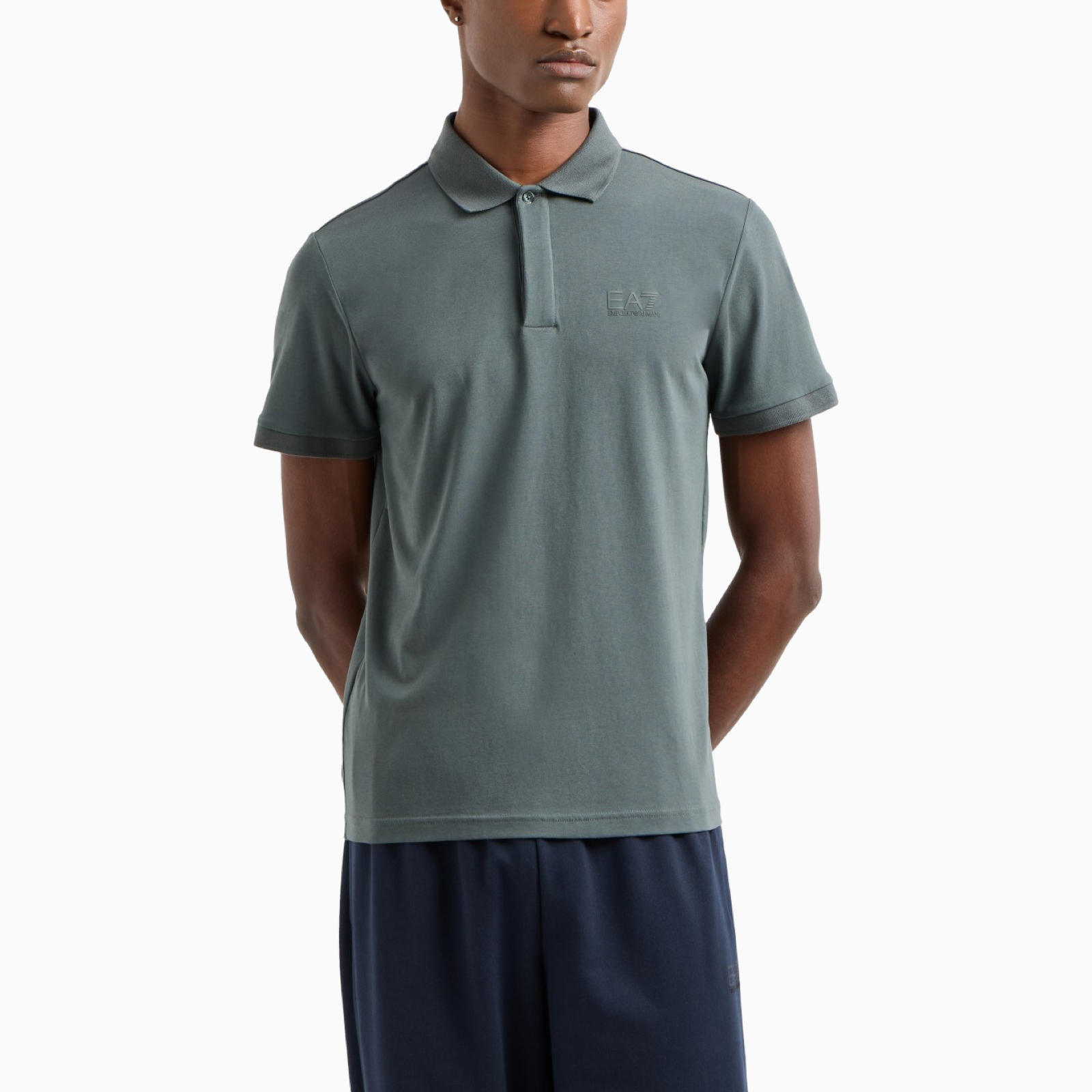 Мъжка зелена поло тениска EA7 Emporio Armani 7M000228 AF10373