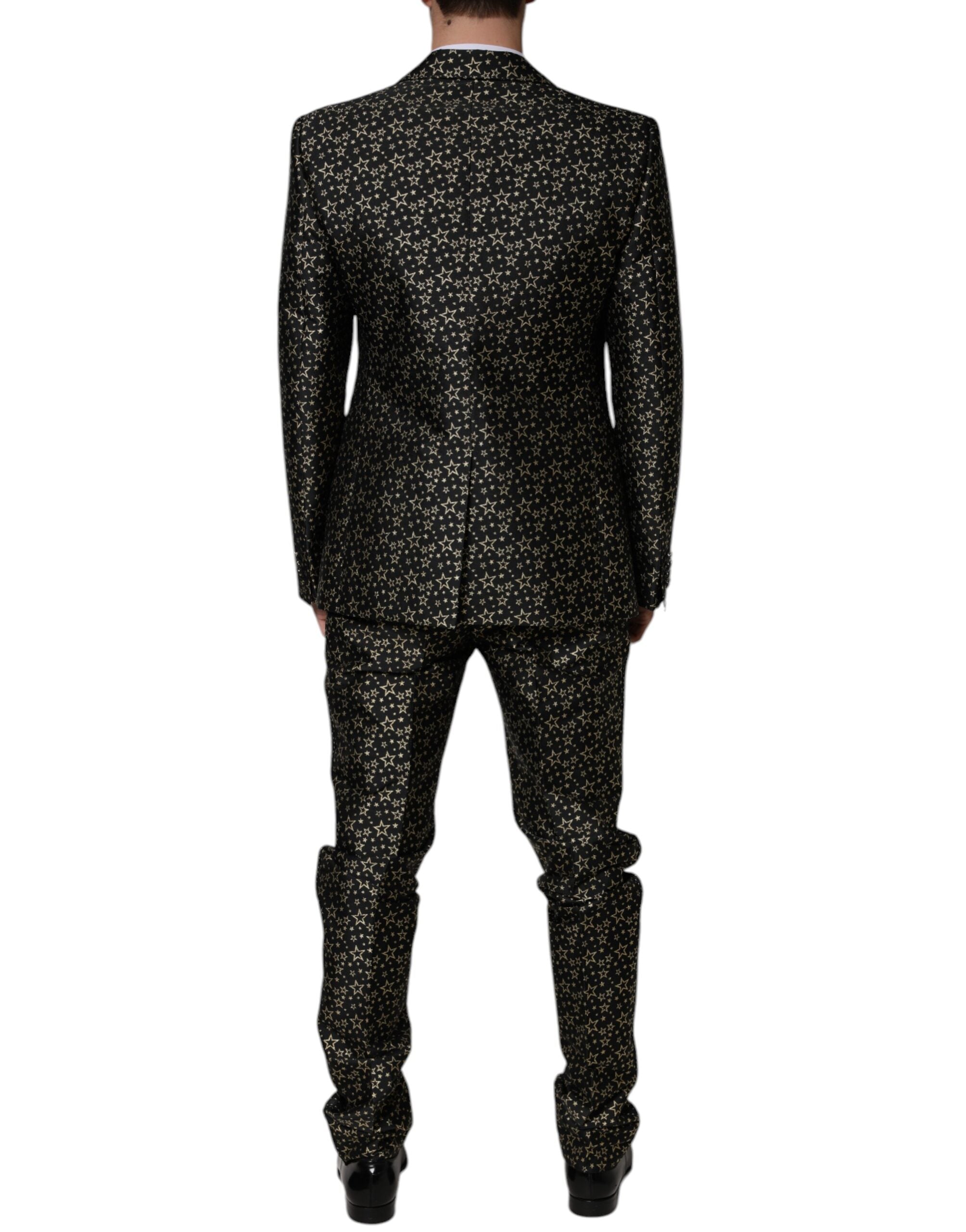 Dolce &amp; Gabbana Black Stars Jacquard SICILIA костюм от 2 части