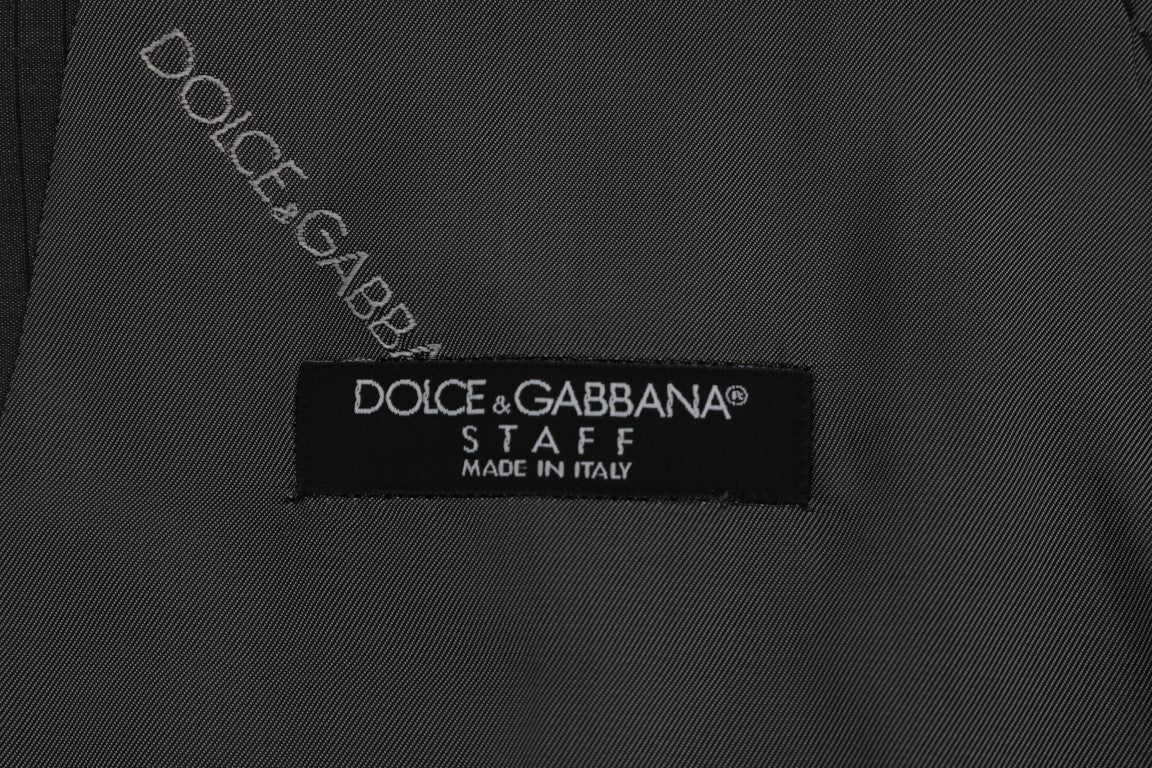 Dolce &amp; Gabbana Елегантна сива едноредна жилетка