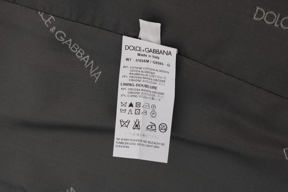Dolce &amp; Gabbana Елегантна сива едноредна жилетка