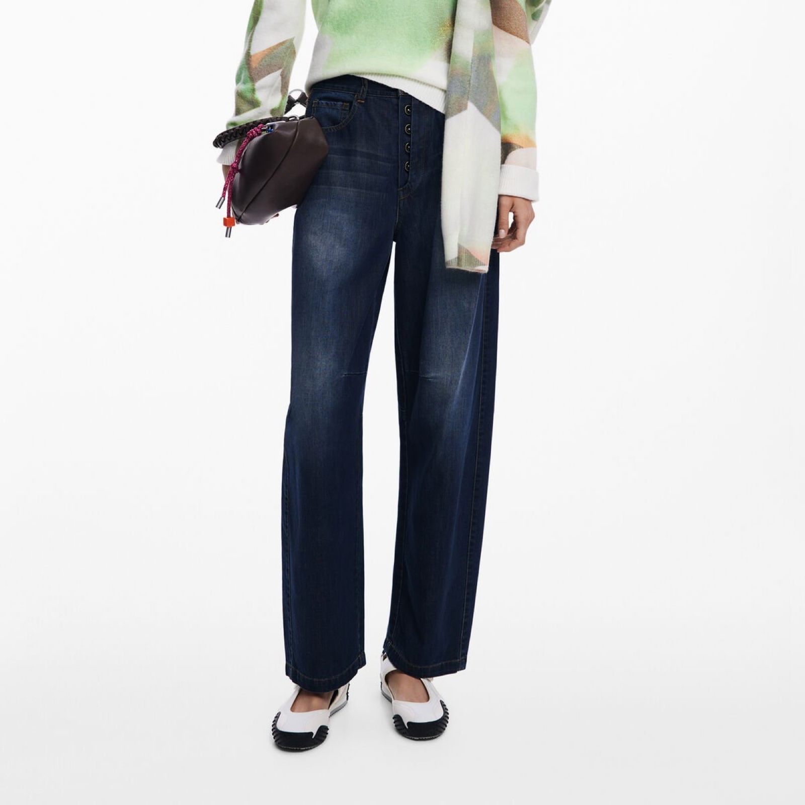 Дамски дънки Desigual Women Jeans 25WWDD15 Front View