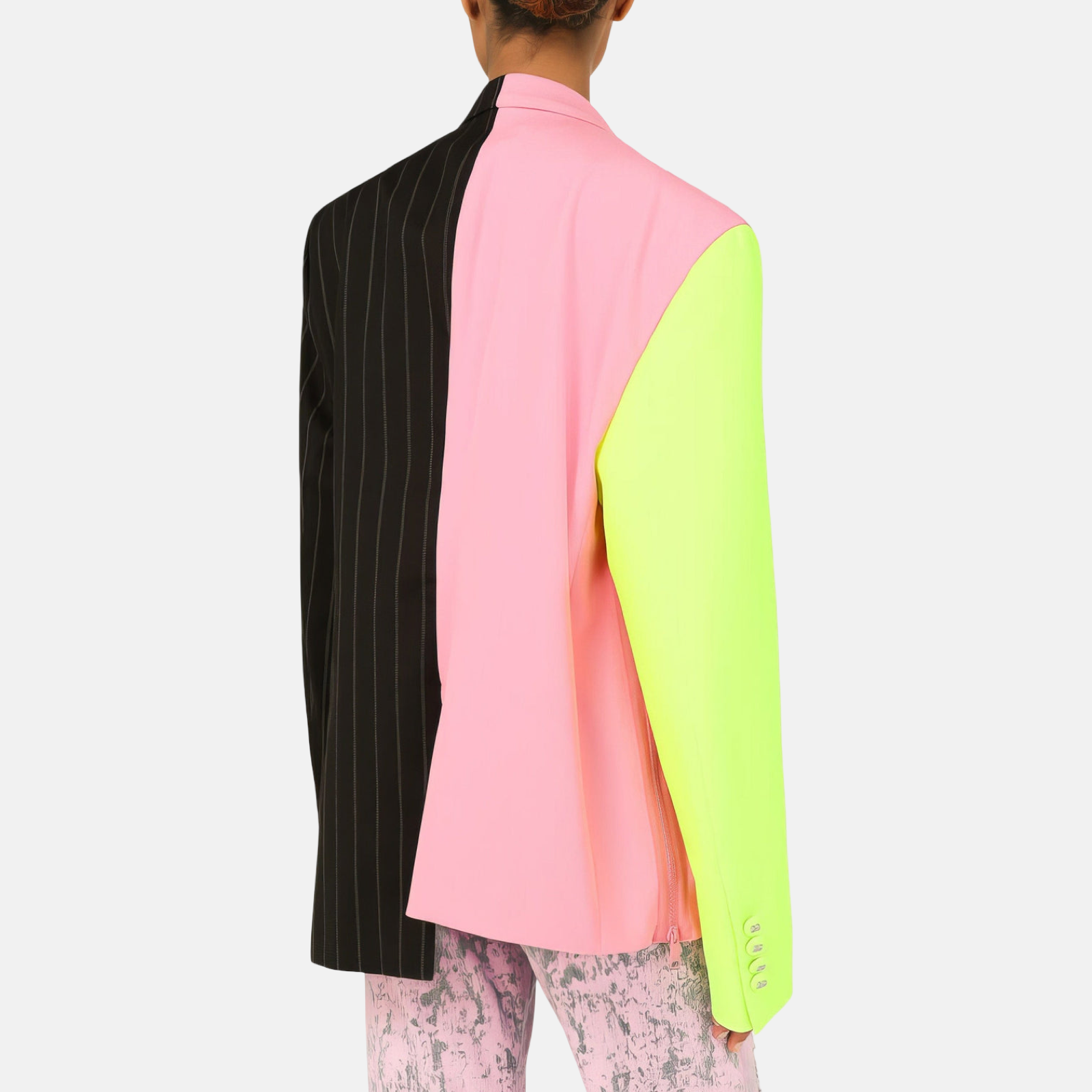 Дамско сако Dolce & Gabbana Double-Breasted Patchwork Women Blazer  F29PEZ GDAI3 Side View
