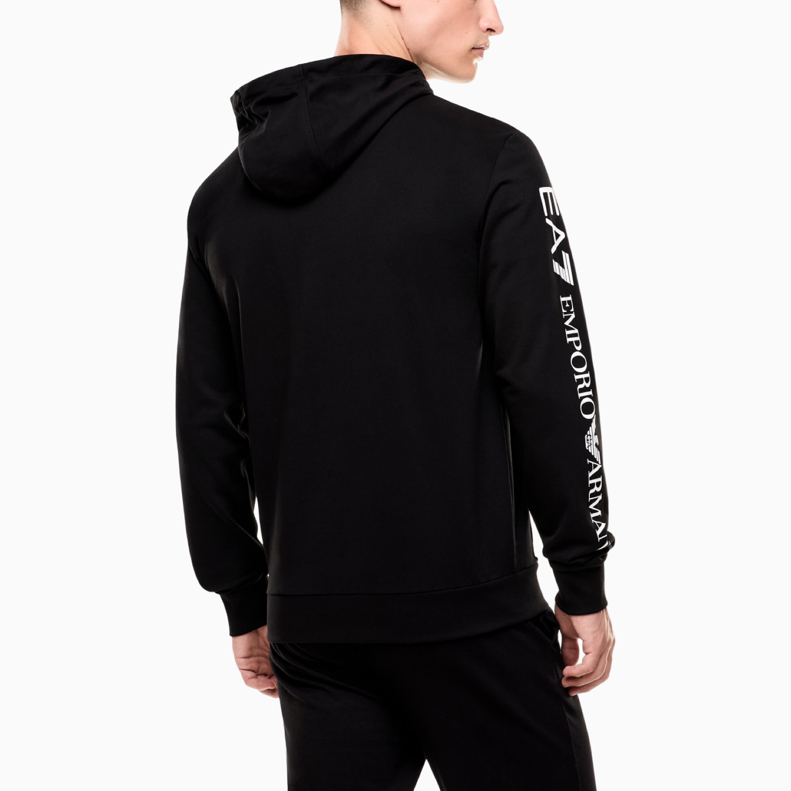 Мъжки черен суичър EA7 Emporio Armani Men Sweatshirt 7M000568 AF13512 MC001 Back View