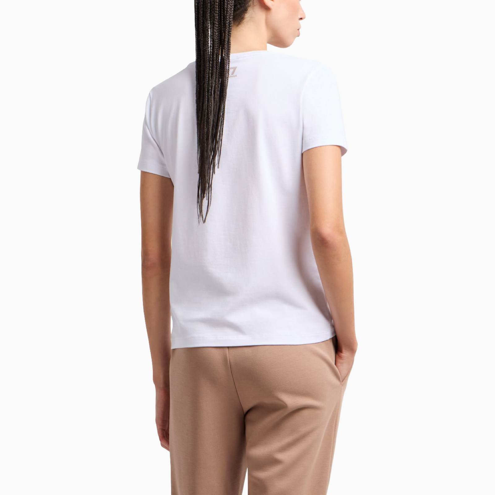 Дамска бяла тениска EA7 Emporio Armani 7W000187 AF10373 Back View