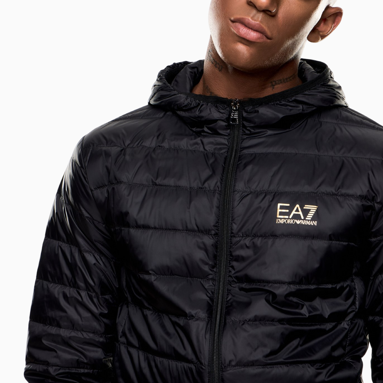 Мъжко черно пухено яке EA7 Emporio Armani 8NPB24 PNGPZ 0208 Close-Up