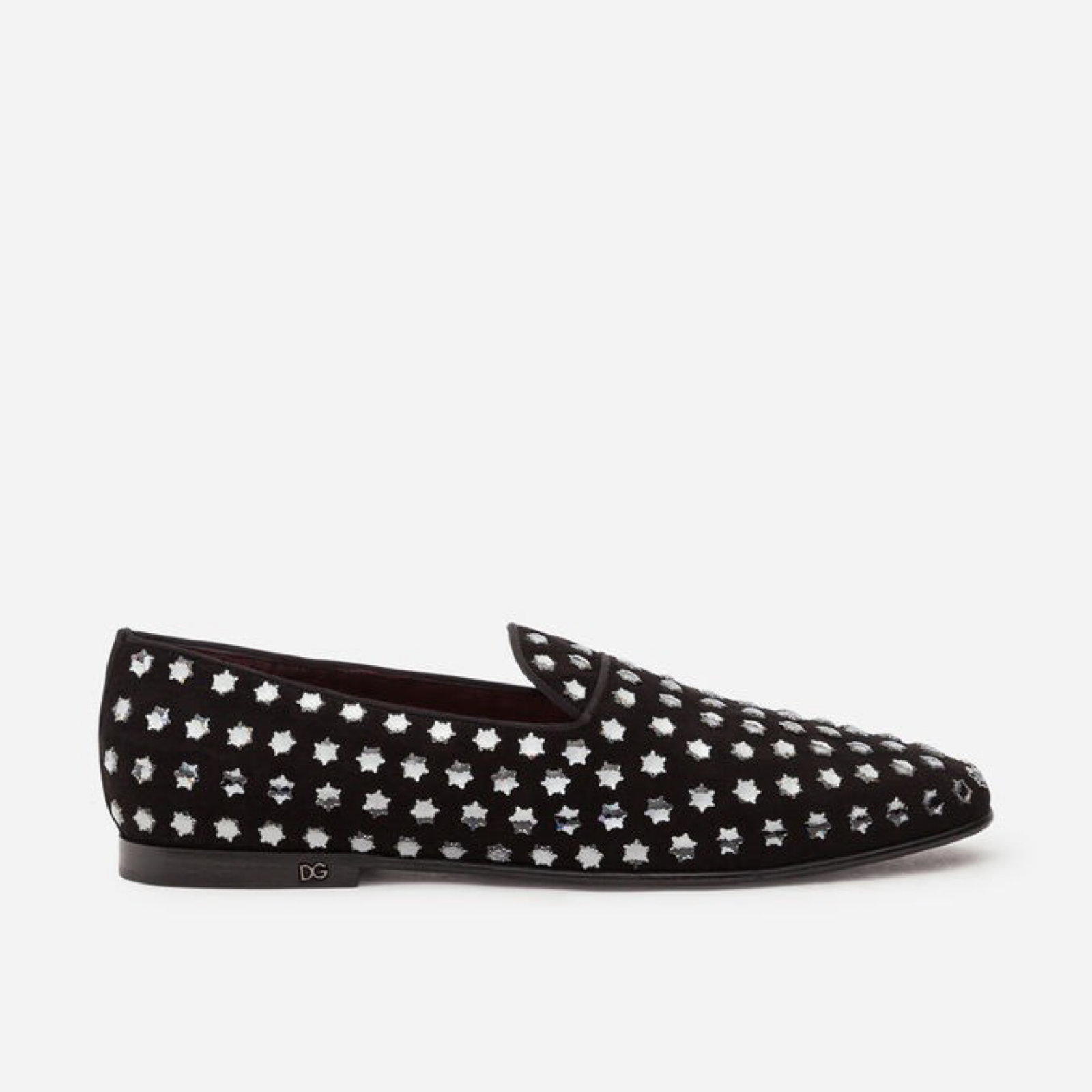 Мъжки мокасини Dolce & Gabbana Crystal Embellished Men Loafers Lateral View
