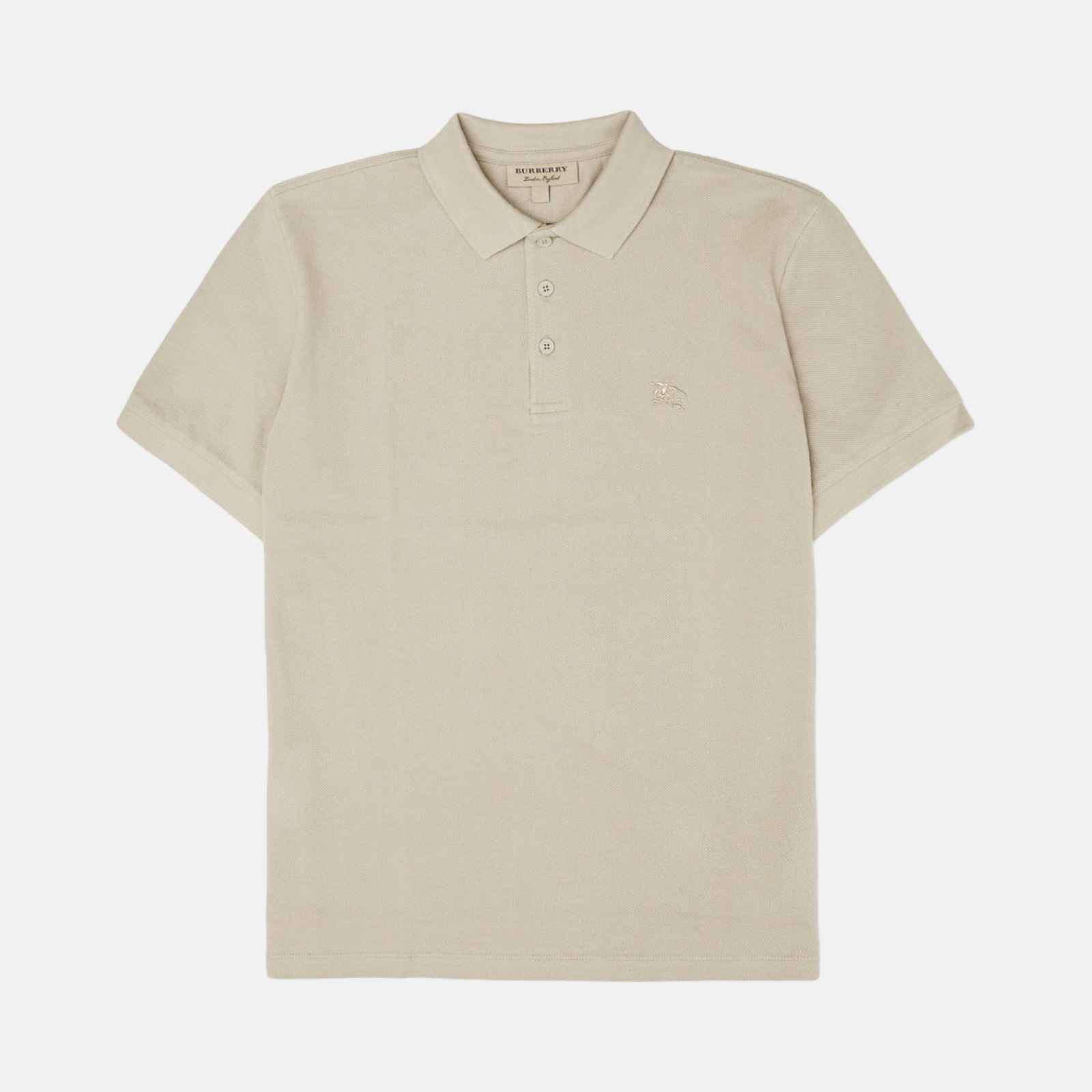 Памучна поло риза Burberry Pale Stone с яка