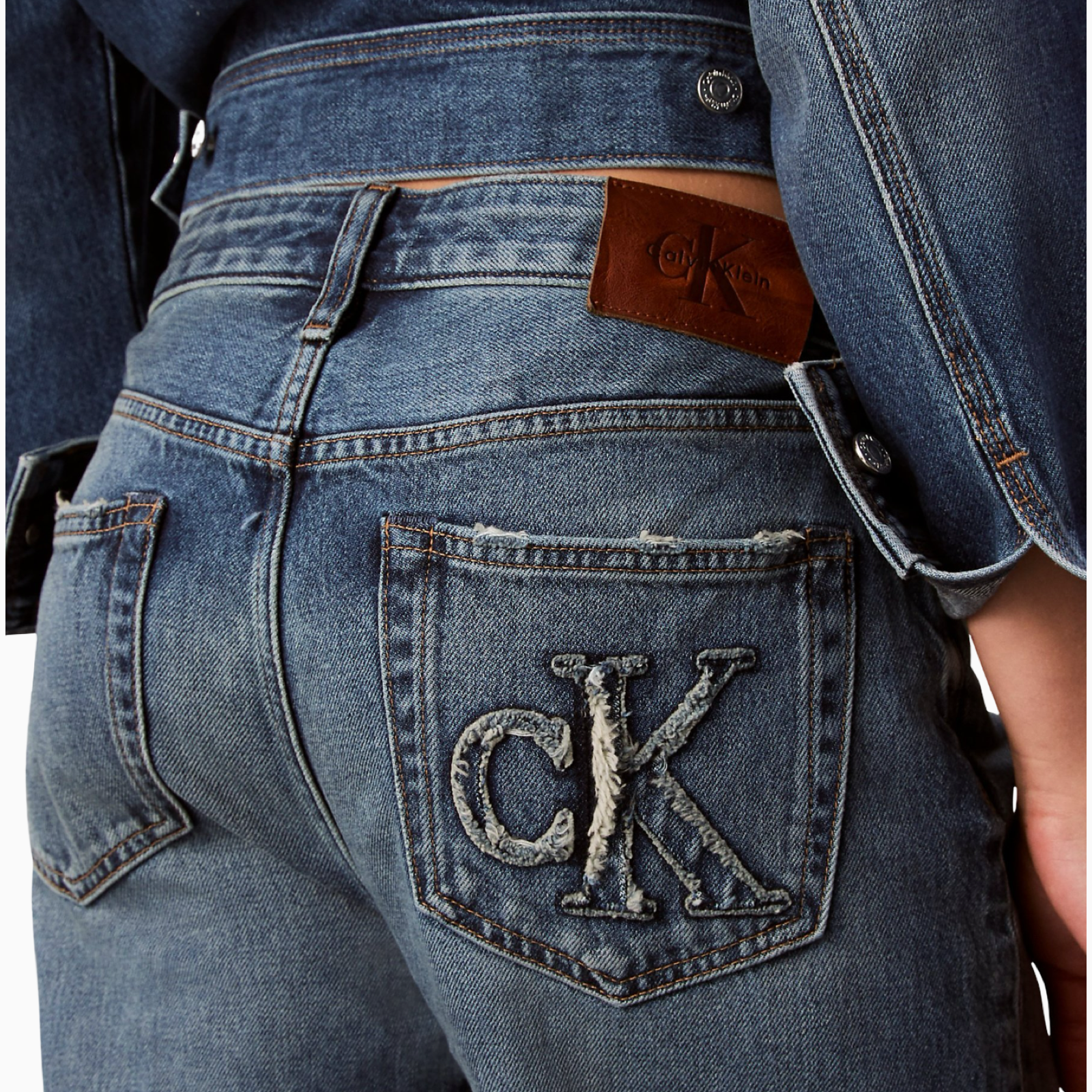 Дамски дънки Calvin Klein Jeans Women Jeans LV047E704G Close-Up