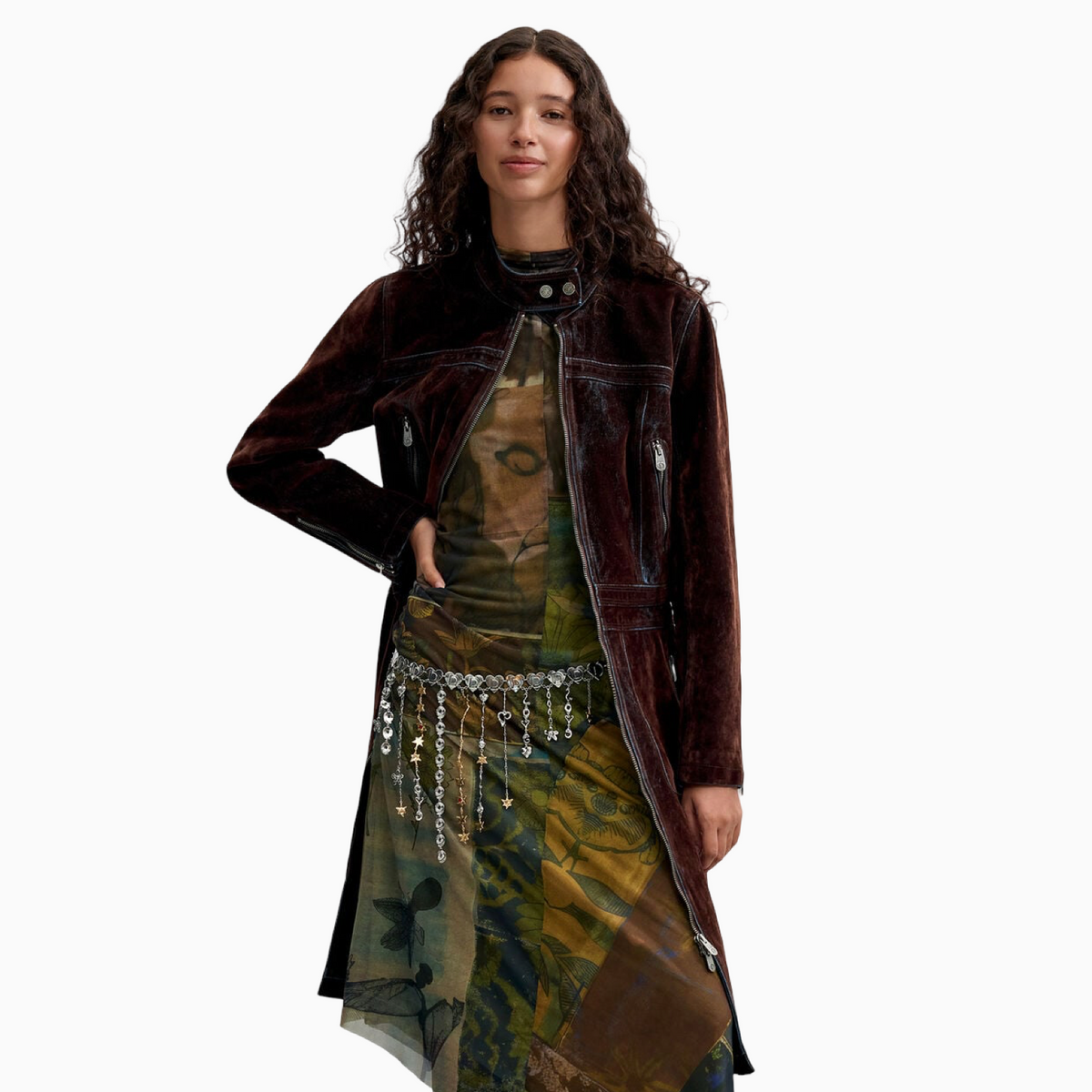 Дамско палто Desigual Women Coat 26WWEW20 6044 Front View
