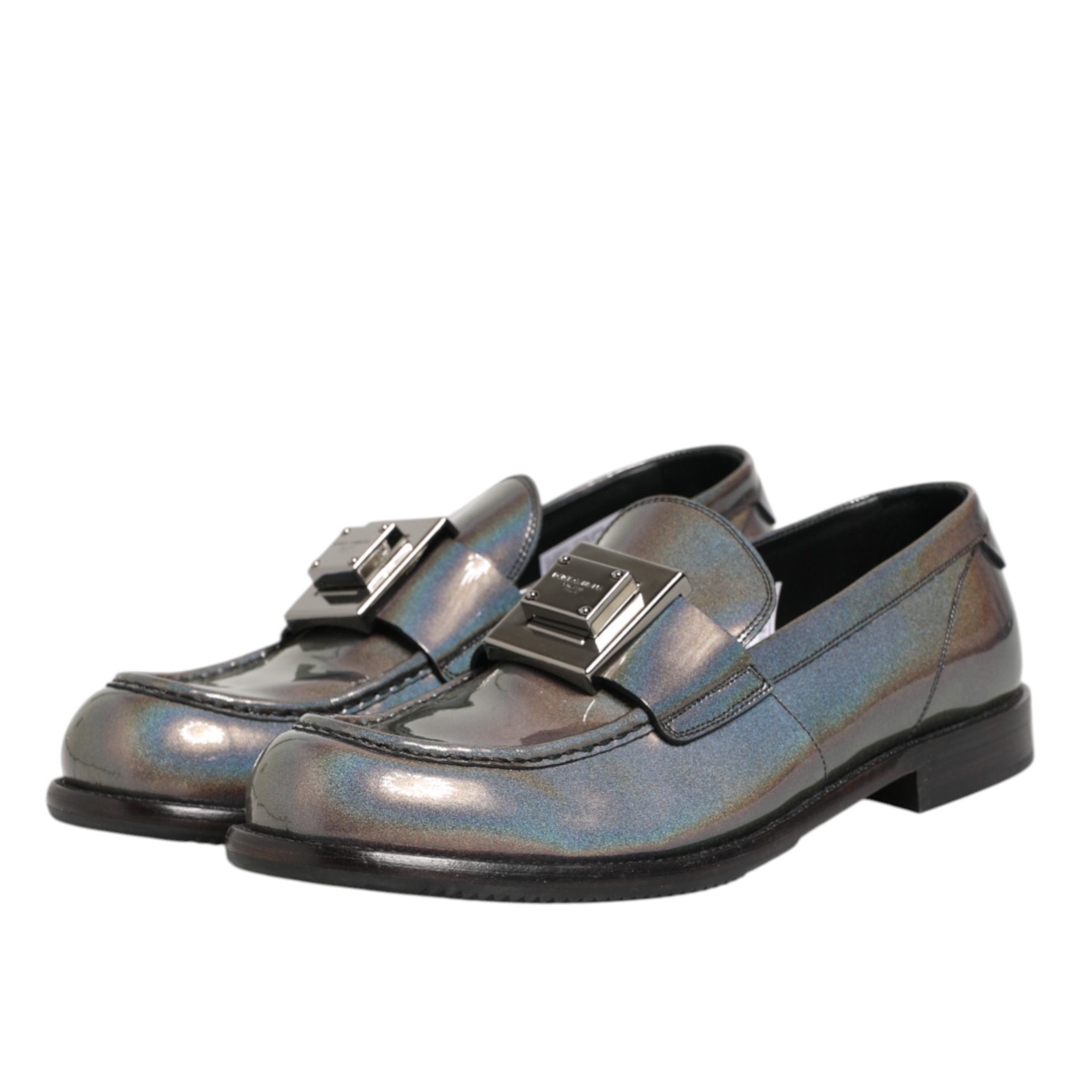 Мъжки обувки с метална плочка Dolce & Gabbana Metallic Logo Men Formal Shoes