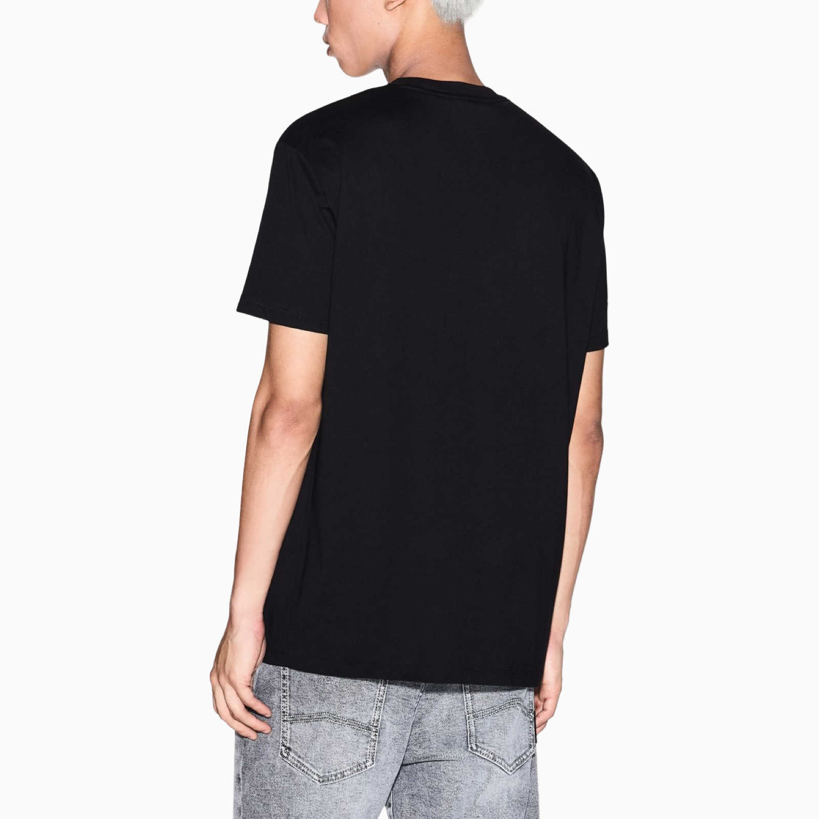 Мъжка черна тениска Armani Exchange Men T-shirt XM001456 AF10358 Back View