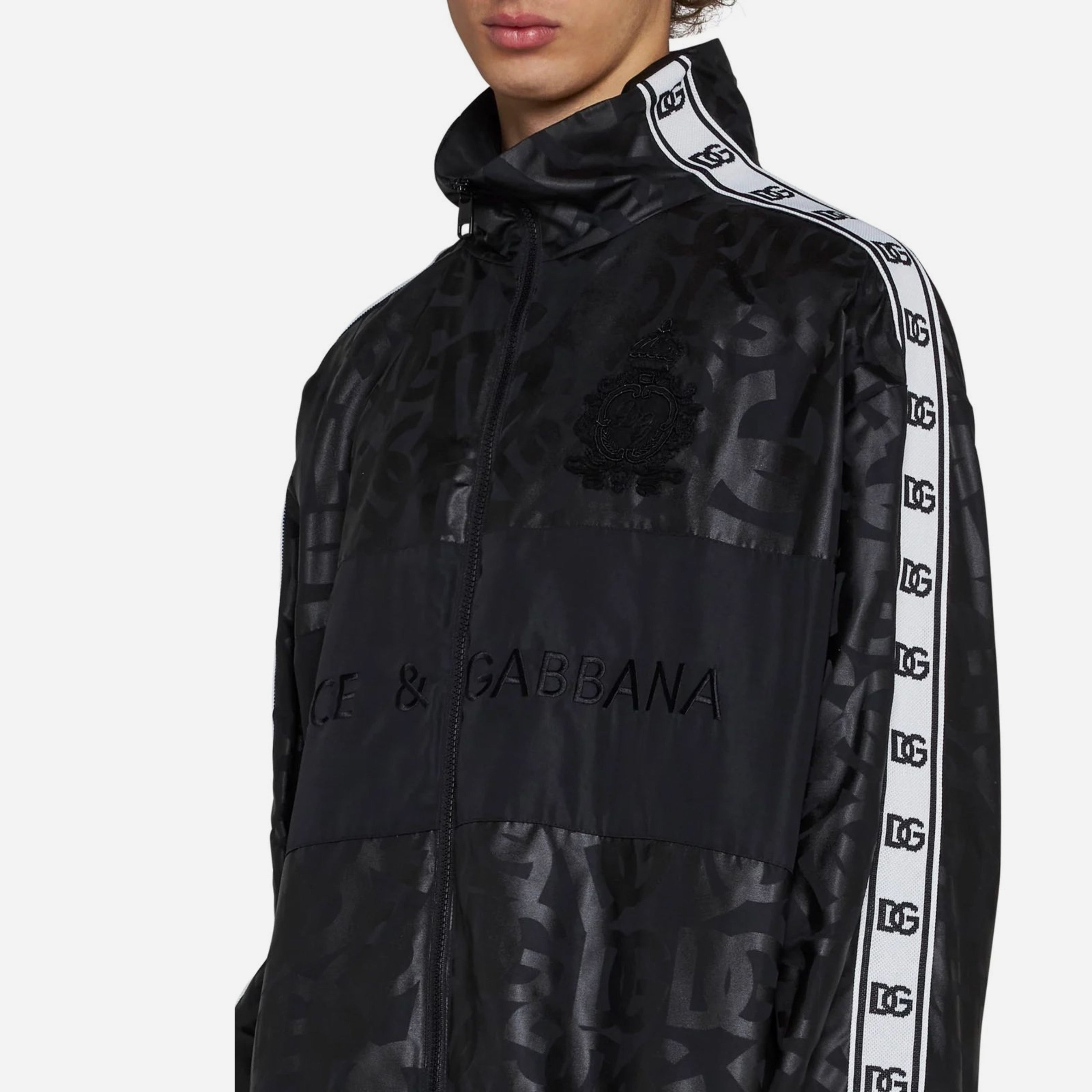 Черно полиестерно яке Dolce &amp; Gabbana