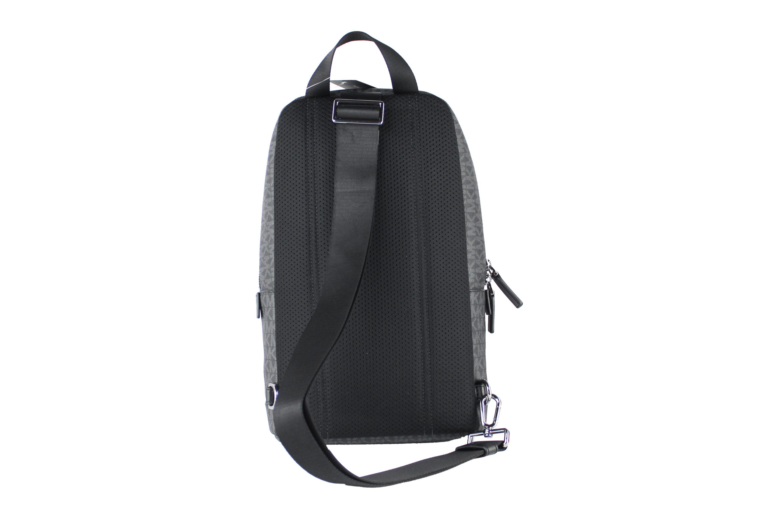 Michael Kors Cooper Medium Black Signature PVC слинг раница