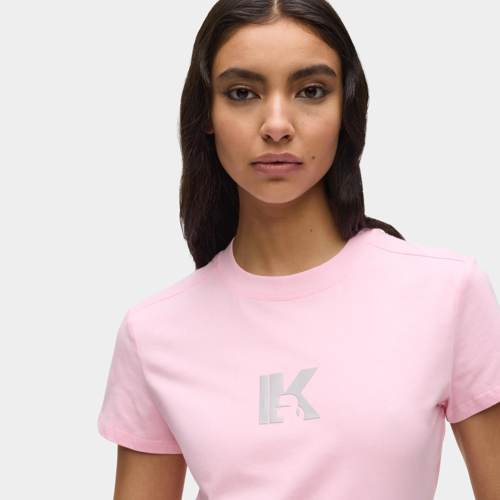 Дамска розова тениска Karl Lagerfeld Jeans Women T-shirt B2W17064 1IF Close-Up