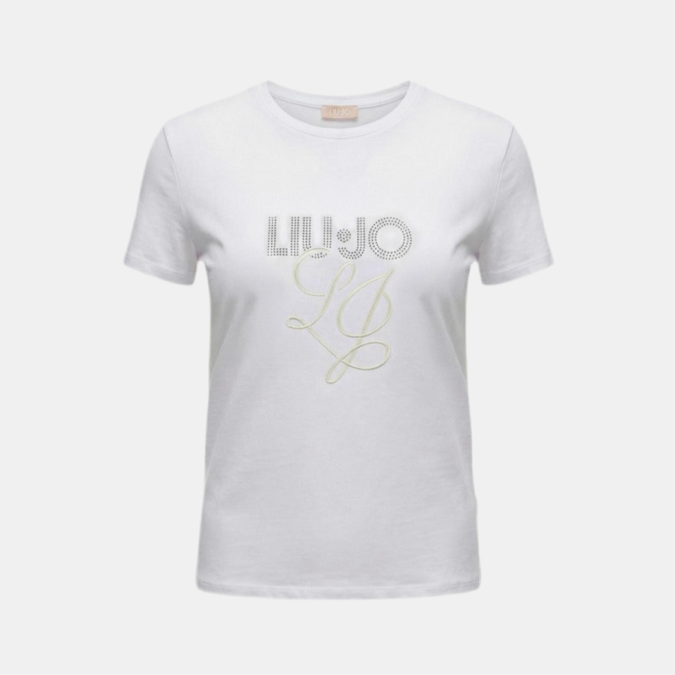 Дамска бяла тениска Liu Jo Women T-shirt WA6238 JS923 Front View