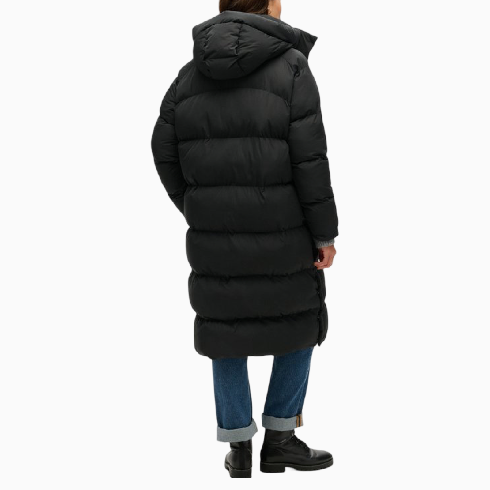 Дамско дълго черно яке Superdry Women Jacket Women Jacket W5011801A Back View