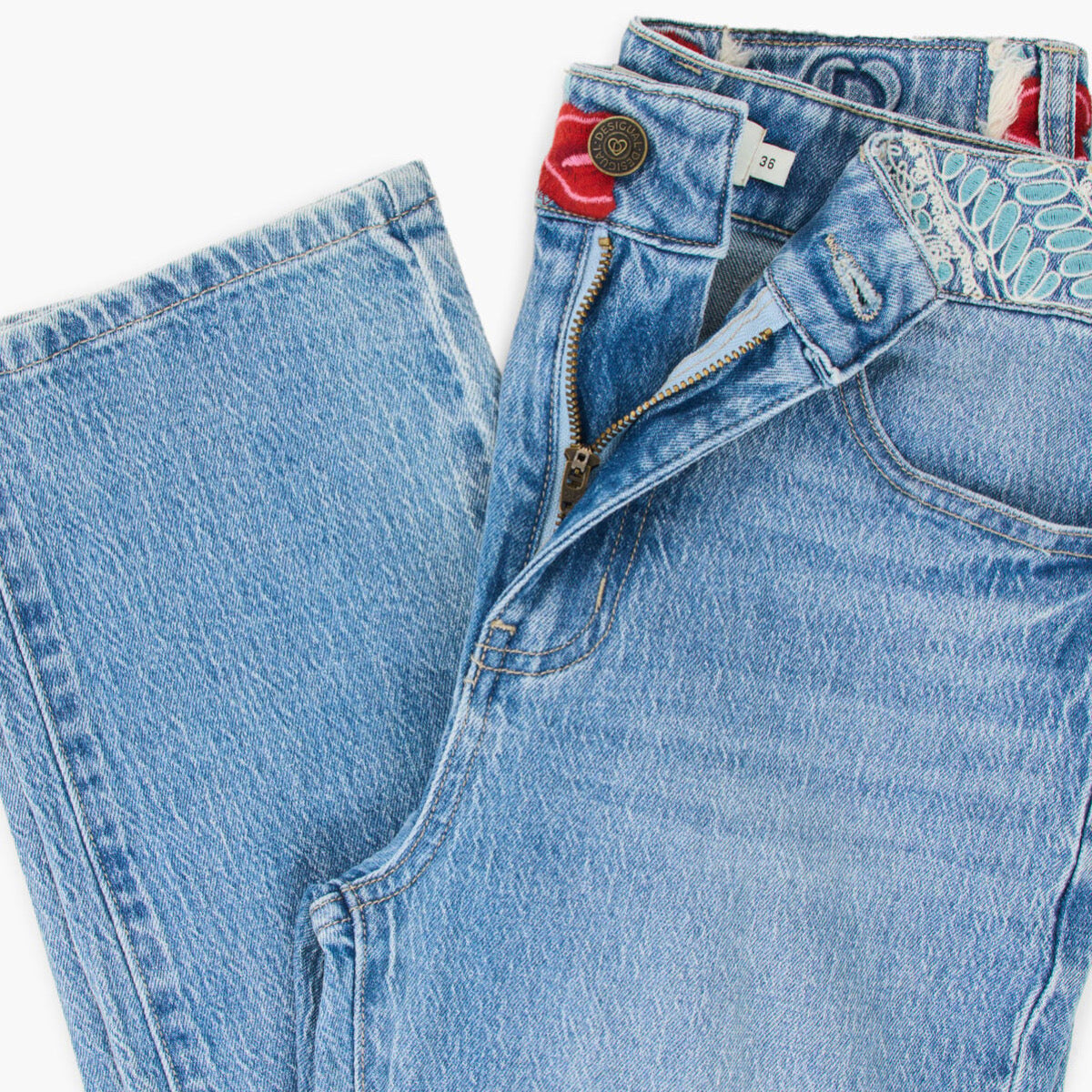 Дамски дънки Desigual women’s jeans 26WWDD06 5053 Top view 