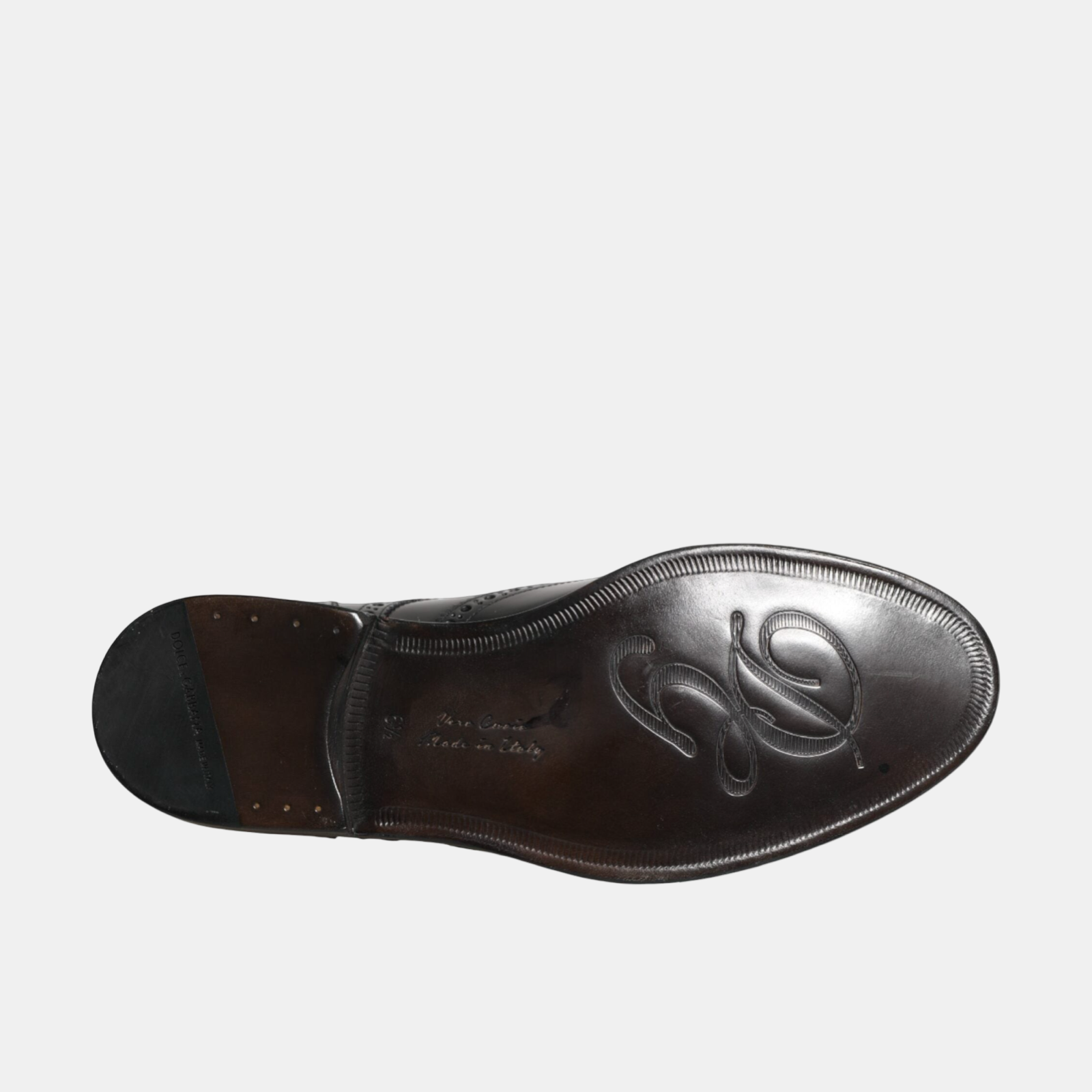 Dolce & Gabbana Derby Wingtip Men Formal Shoes A10350 A1203 MV7301 Insole View