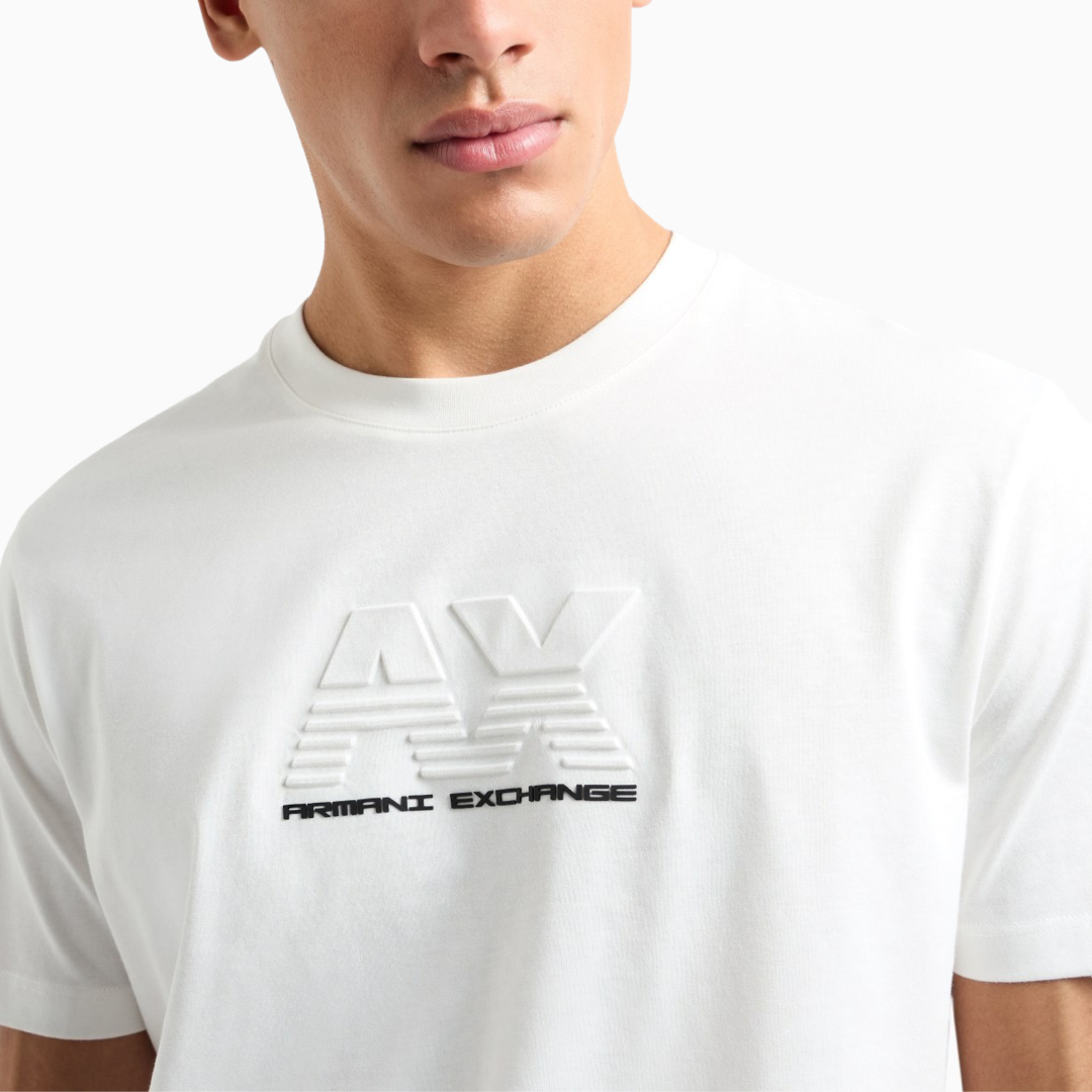Мъжка тениска Men’s t-shirt Armani Exchange XM000544 AF10361 U0009 off white cropped view