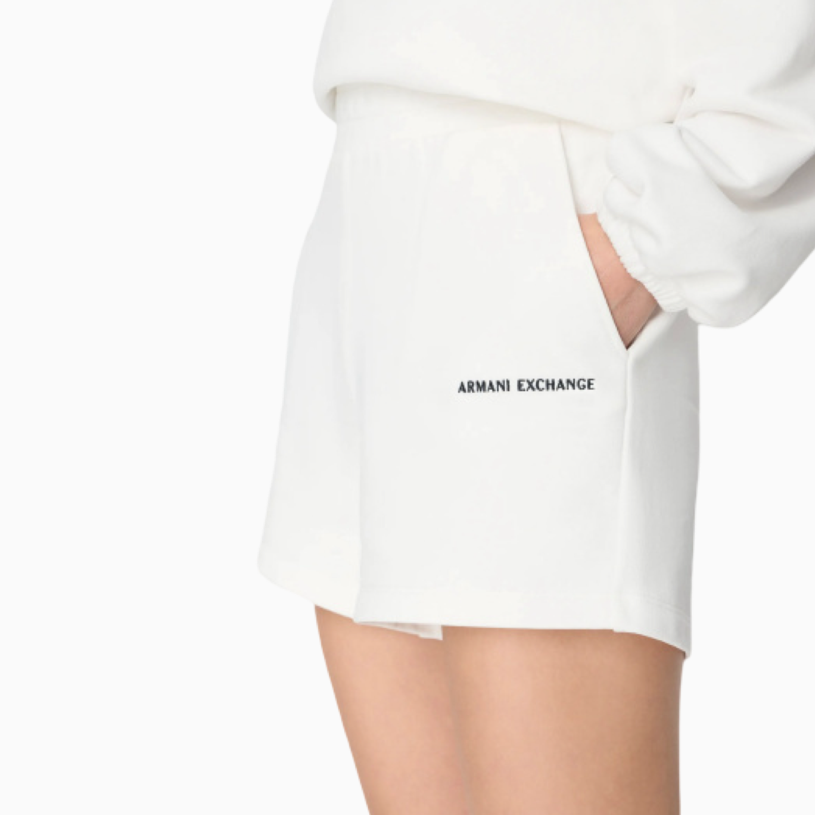 Дамски бели къси панталони Armani Exchange 3DYS72 YJDBZ 1125 Side View