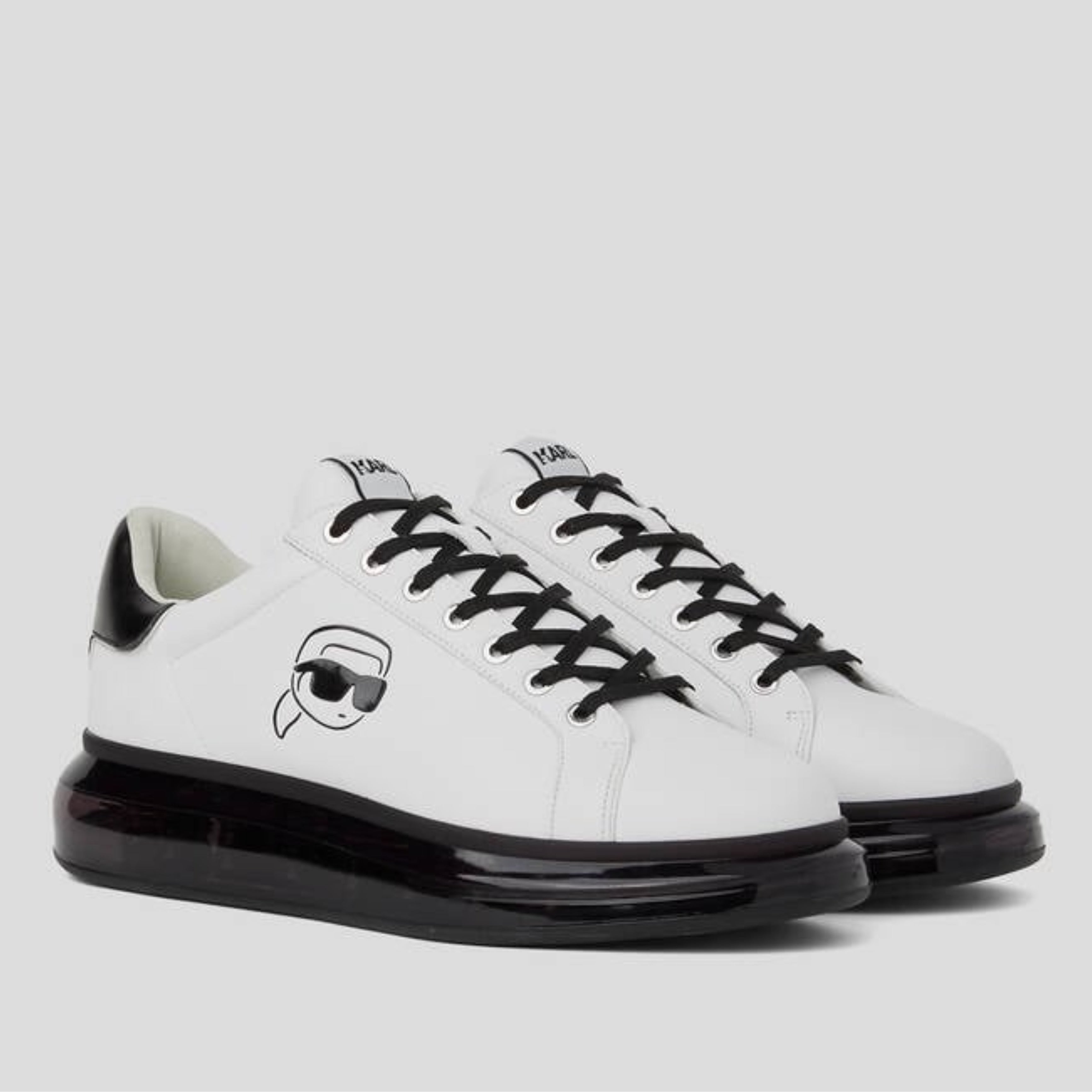 Мъжки кецове в бяло Men’s sneakers Karl Lagerfeld IKON NFT KAPRI KL52630N101 White Lateral view