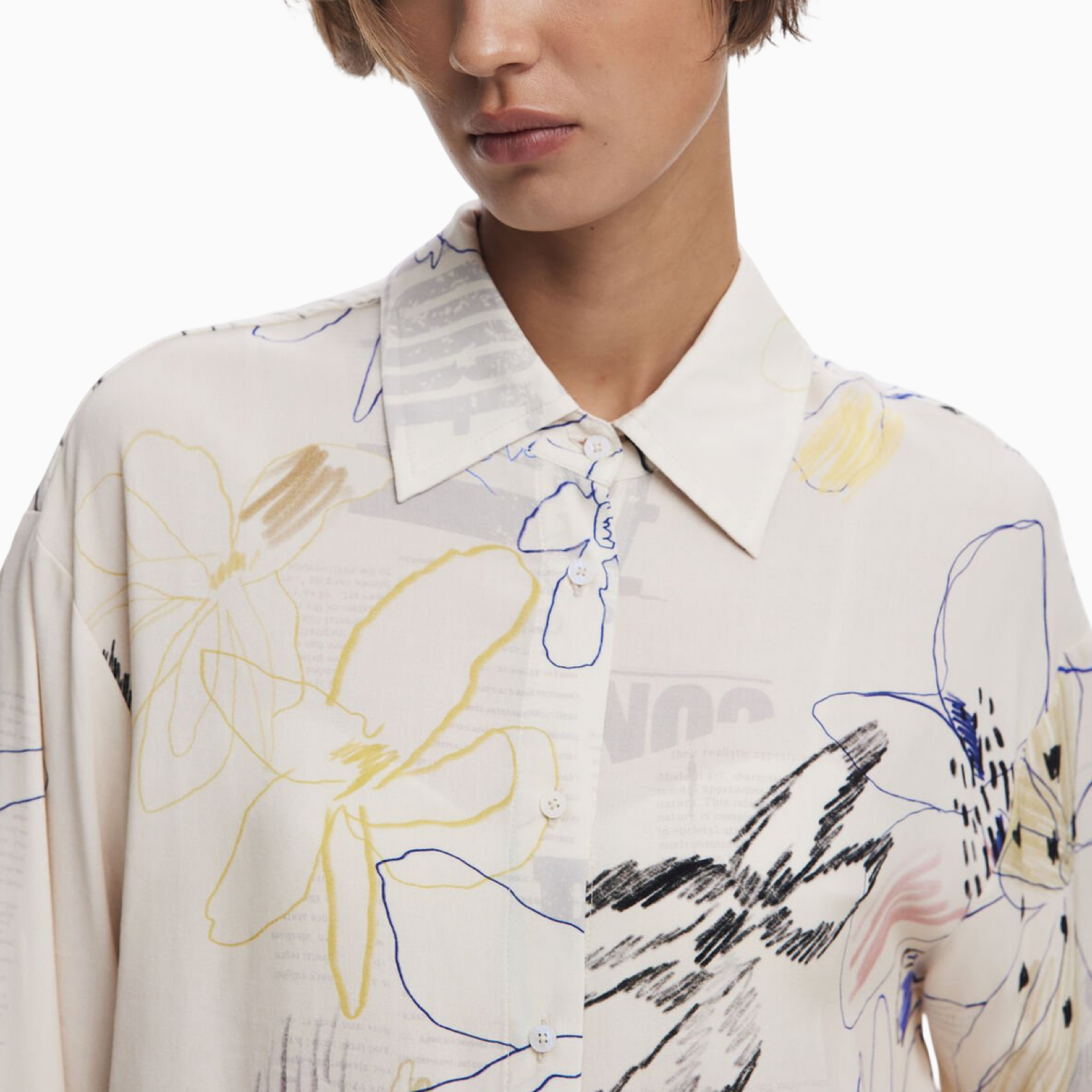 Дамска риза Desigual Shirt 25WWCW14 Close-Up