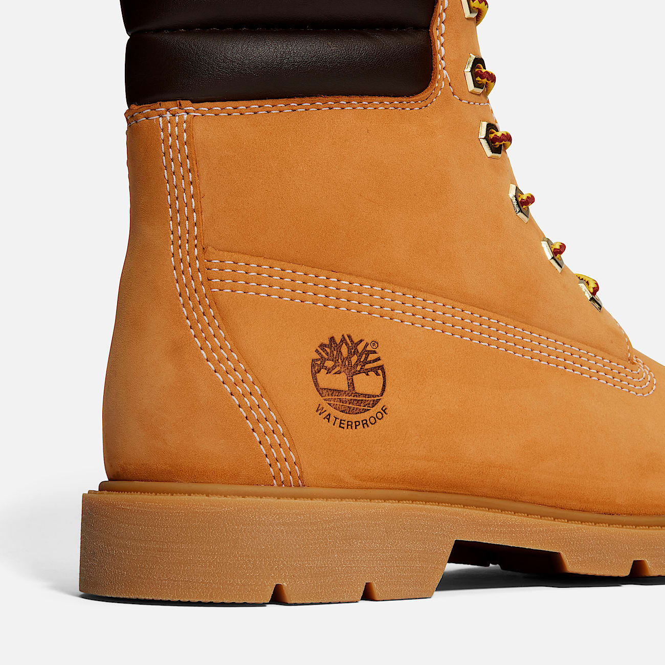 Дамски боти кубинки Women’s Linden Woods 6 Waterpoof Ankle Boots Timberland TB1A161G231 Wheat logo view