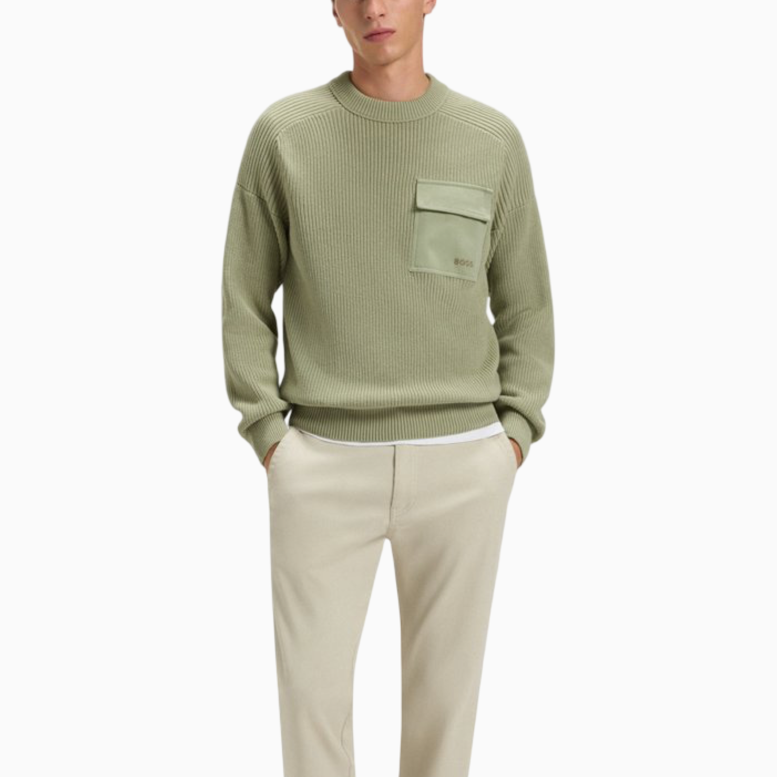 Мъжки пуловер Boss Men Sweater 50546175 370 Front View