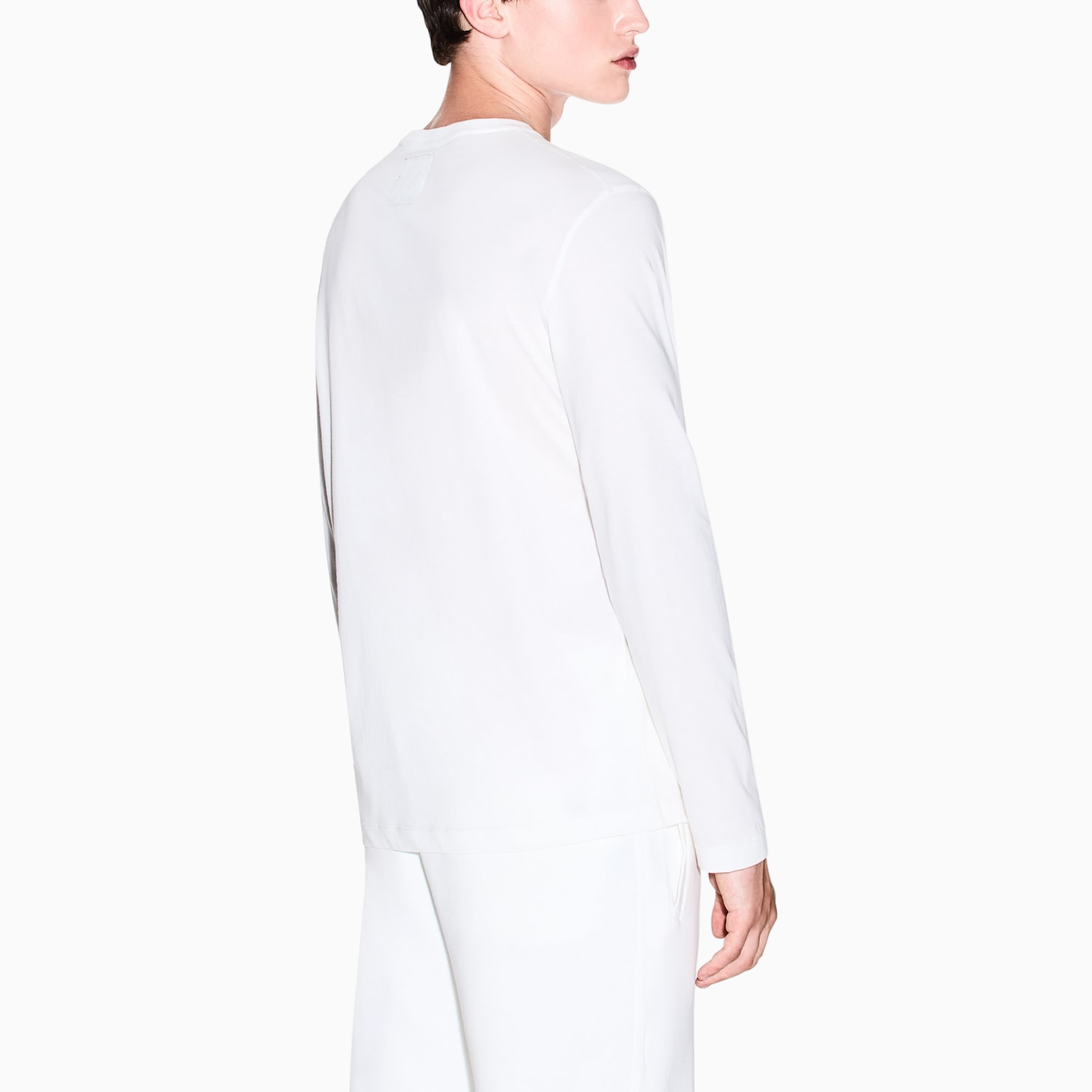 Мъжка бяла блуза Armani Exchange Men Long Sleeve T-shirt XM000364 AF12308 U0009 Back View