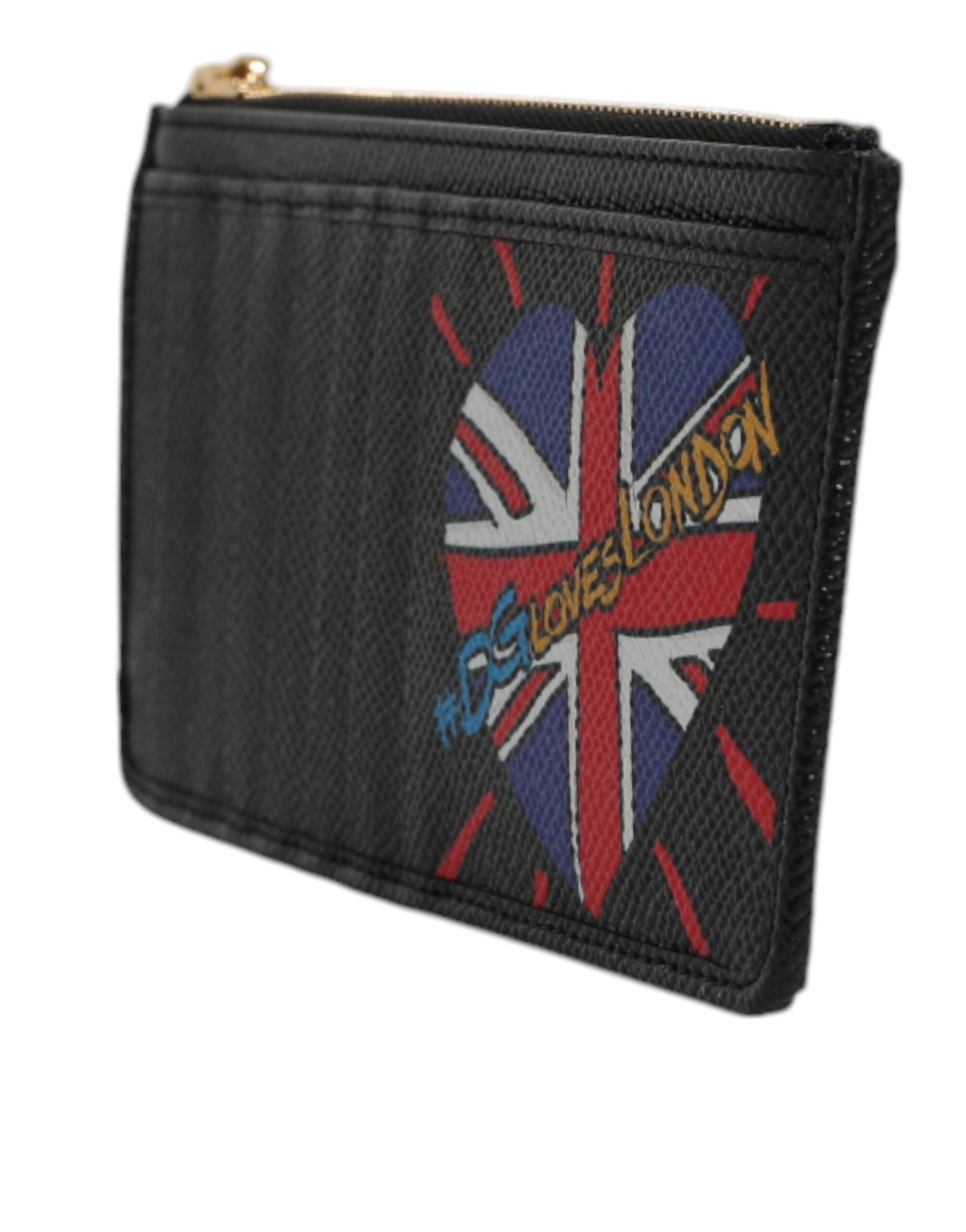 Dolce &amp; Gabbana черен кожен портфейл #DGLovesLondon Cardholder Case