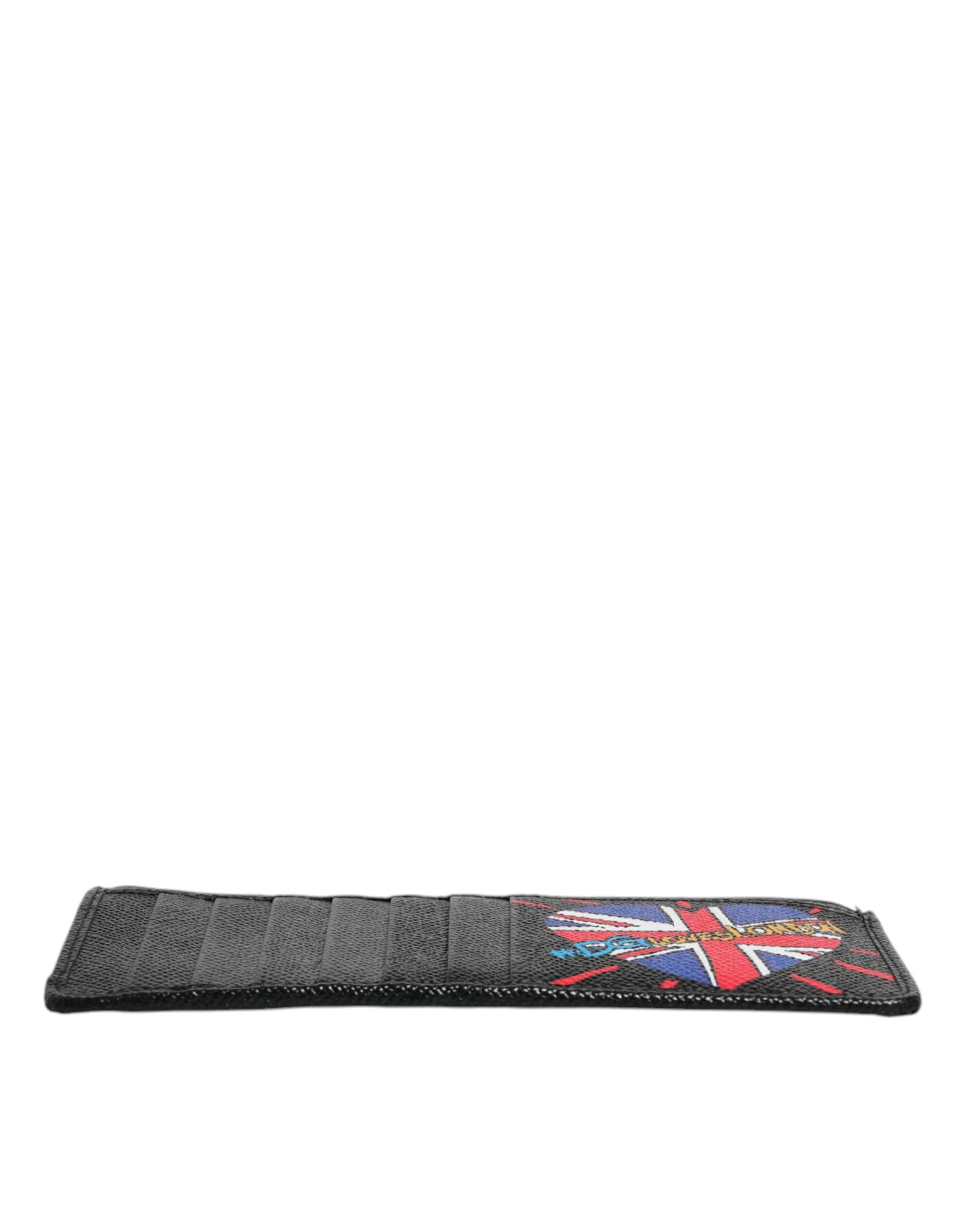 Dolce &amp; Gabbana черен кожен портфейл #DGLovesLondon Cardholder Case