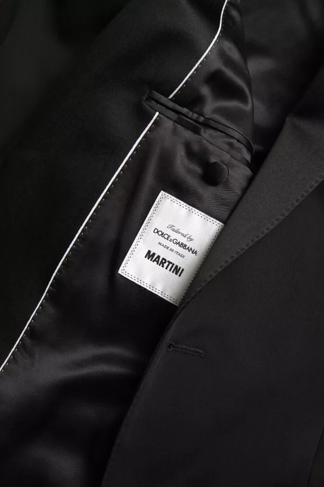 Dolce &amp; Gabbana Черно вълнено едноредно блейзър MARTINI