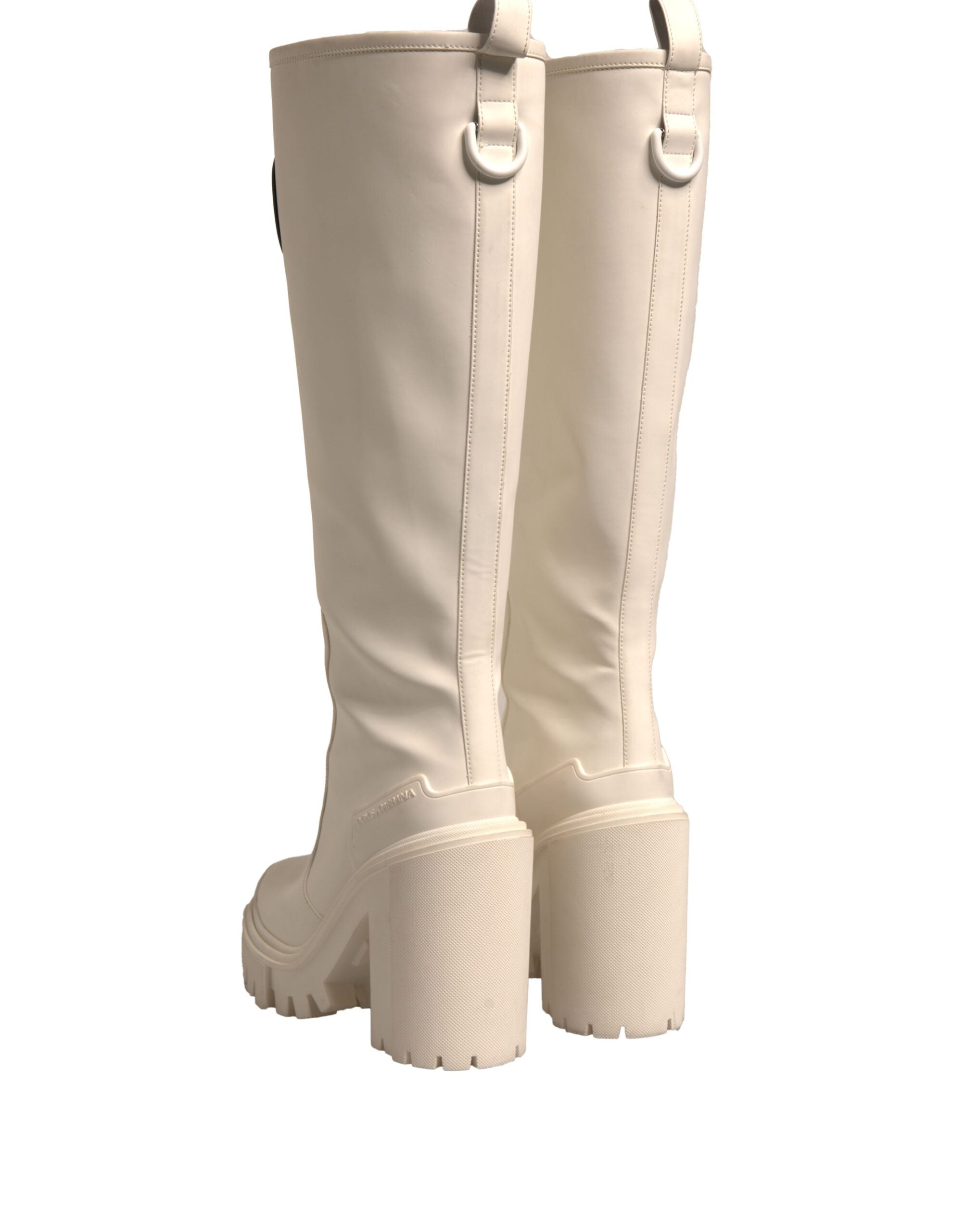 Обувки Dolce &amp; Gabbana White DG Hi Trekking Plateau Biker Boots