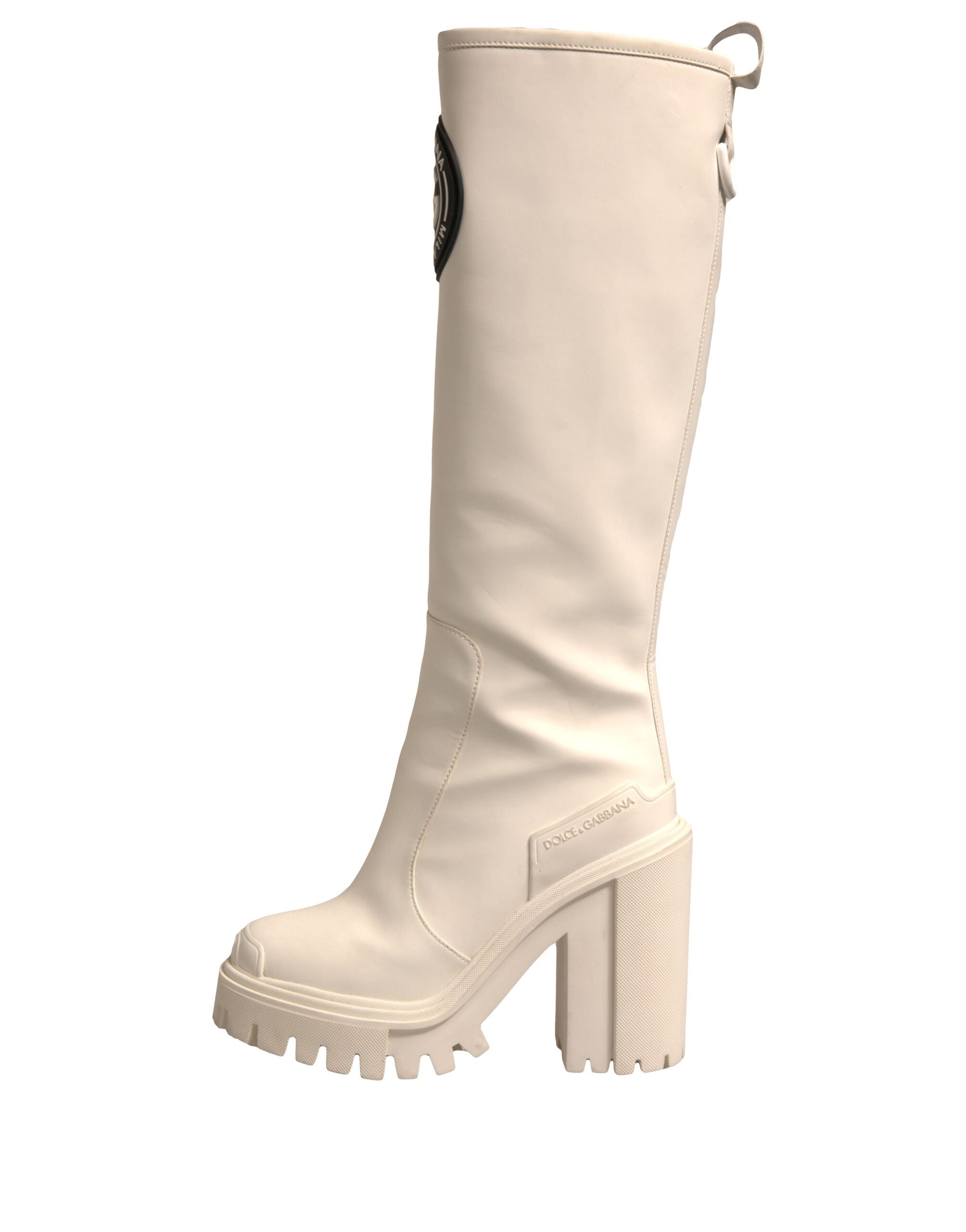 Обувки Dolce &amp; Gabbana White DG Hi Trekking Plateau Biker Boots