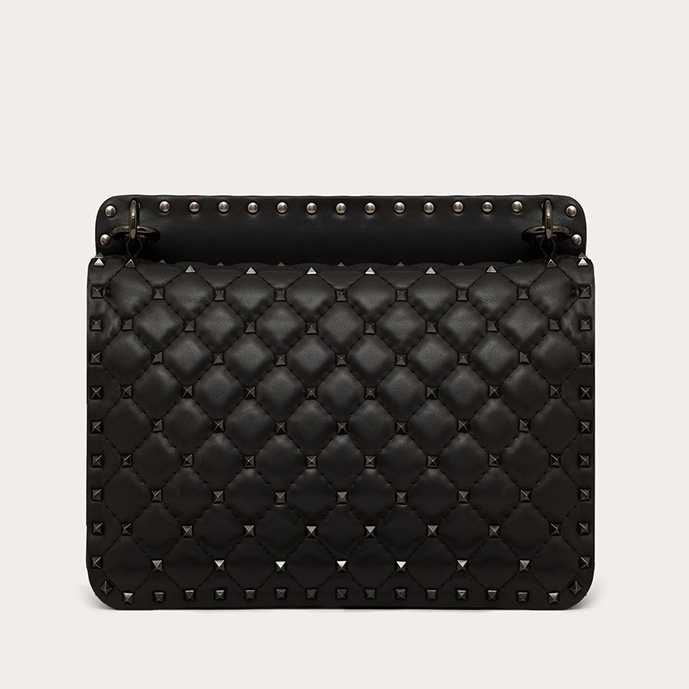 Дамска чанта Women’s shoulder bag Valentino Garavani Rockstud Spike ZW2B0122SLC0NO Black back view