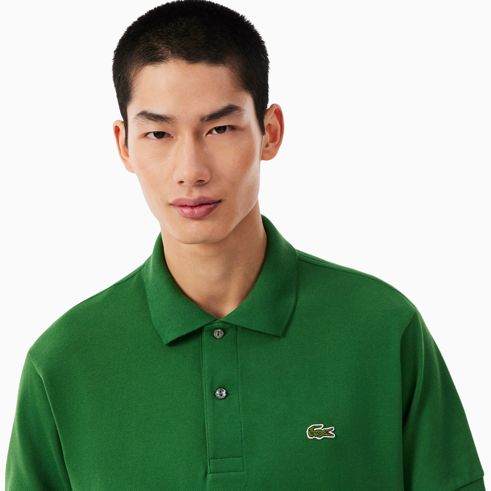 Мъжка зелена поло тениска Lacoste Men Polo L1212-00-59X Close-Up