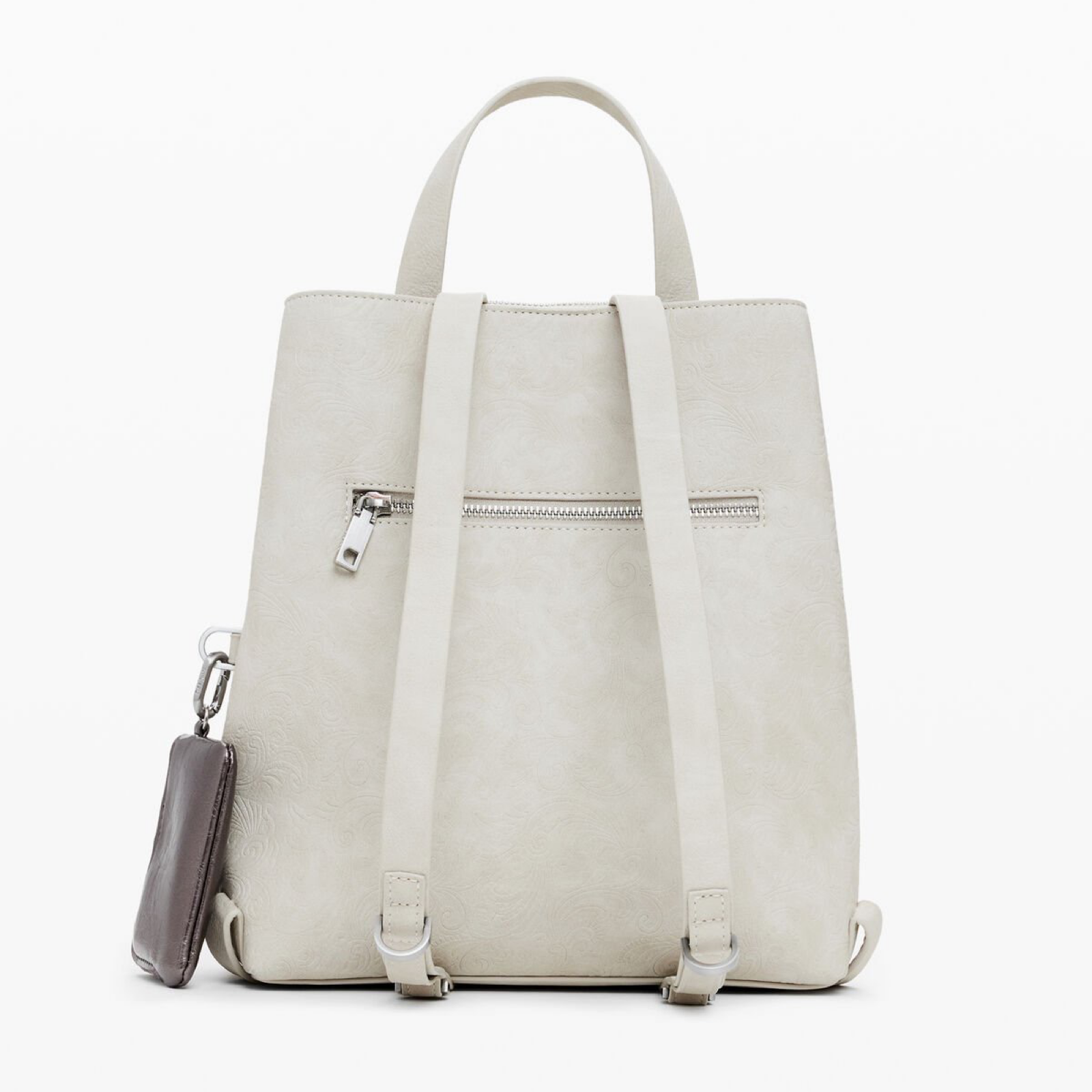 Дамска бяла раница Desigual Women Rucksack 25WAKP40 6006U Back View