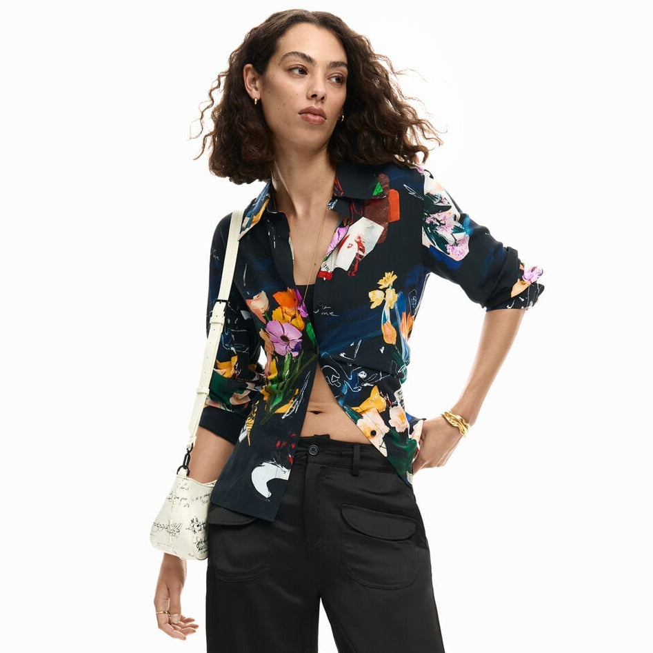 Дамска риза Desigual women’s shirt 26SWCW23 2000 Side view 