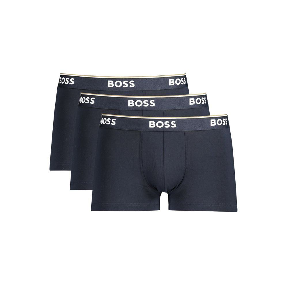 Синьо памучно бельо Hugo Boss