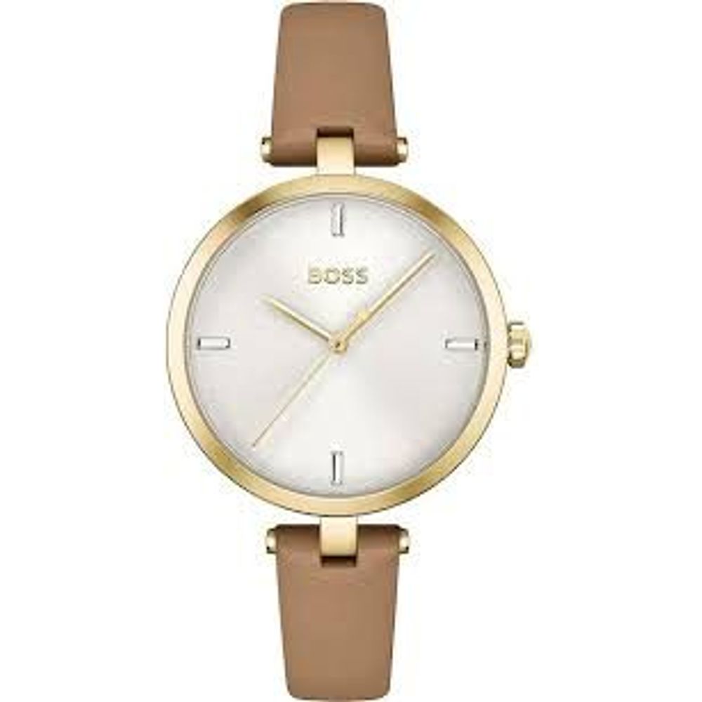 Бежов кожен часовник Hugo Boss