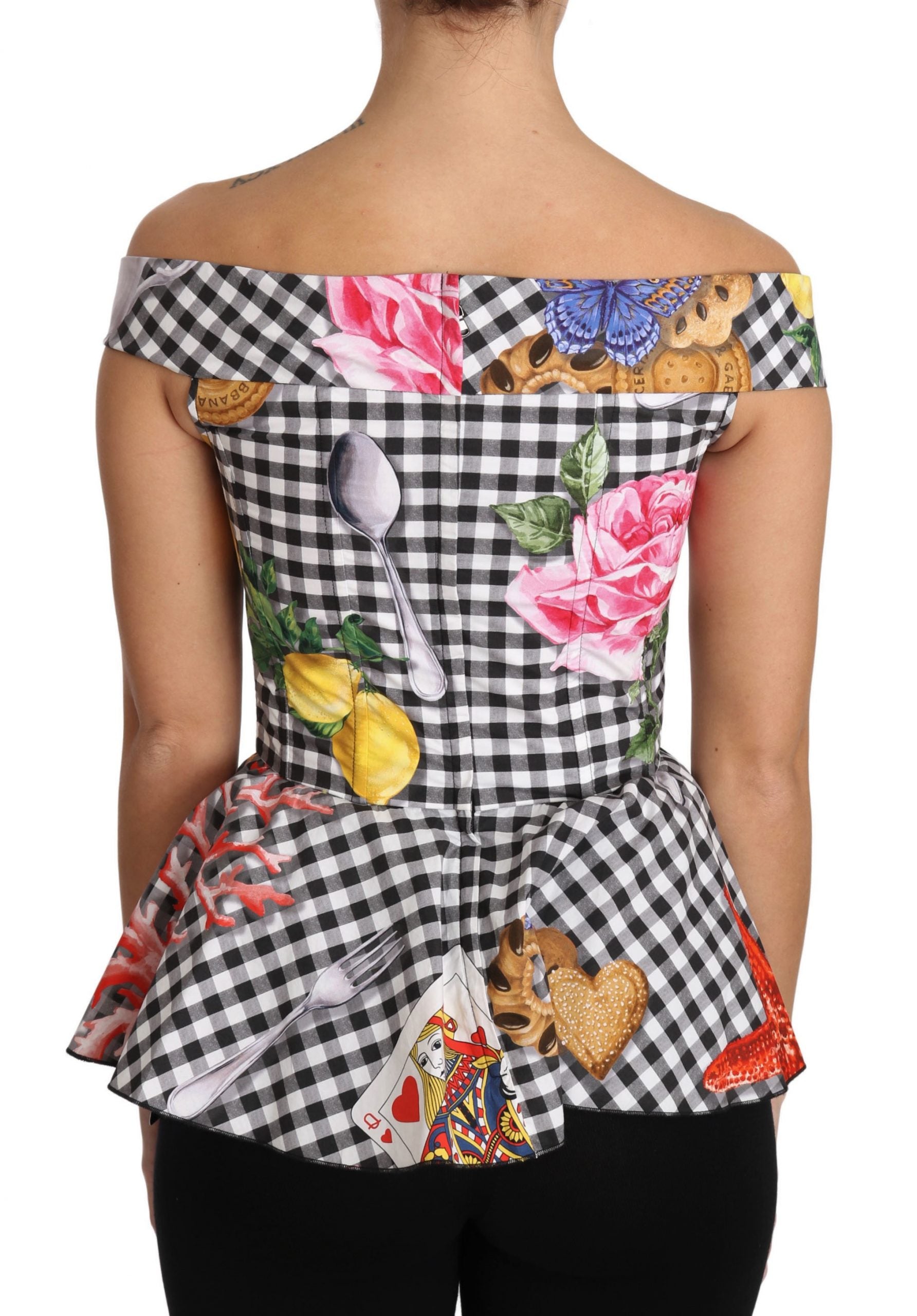 Dolce &amp; Gabbana Chic карирана горна блуза с корсет