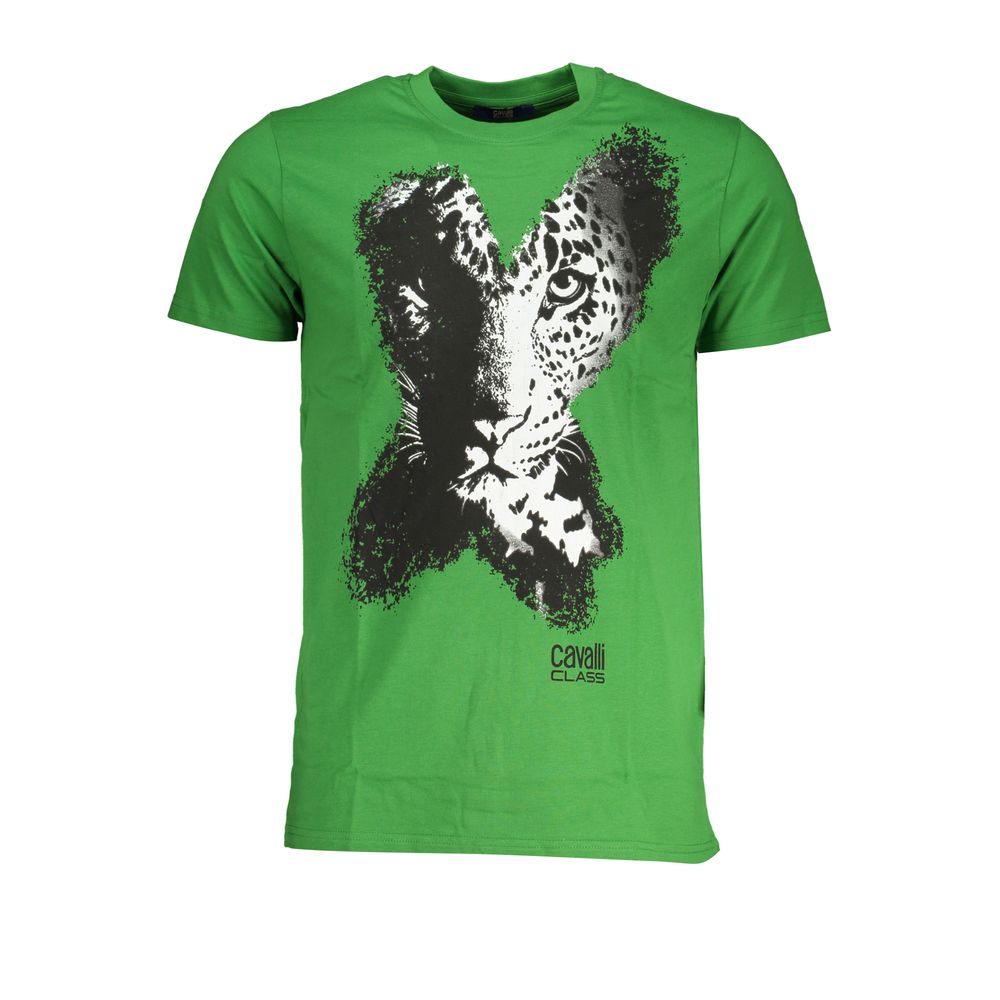 Мъжка тениска Men's t-shirt Cavalli Class
QXT63AJD060 07334 Green front view