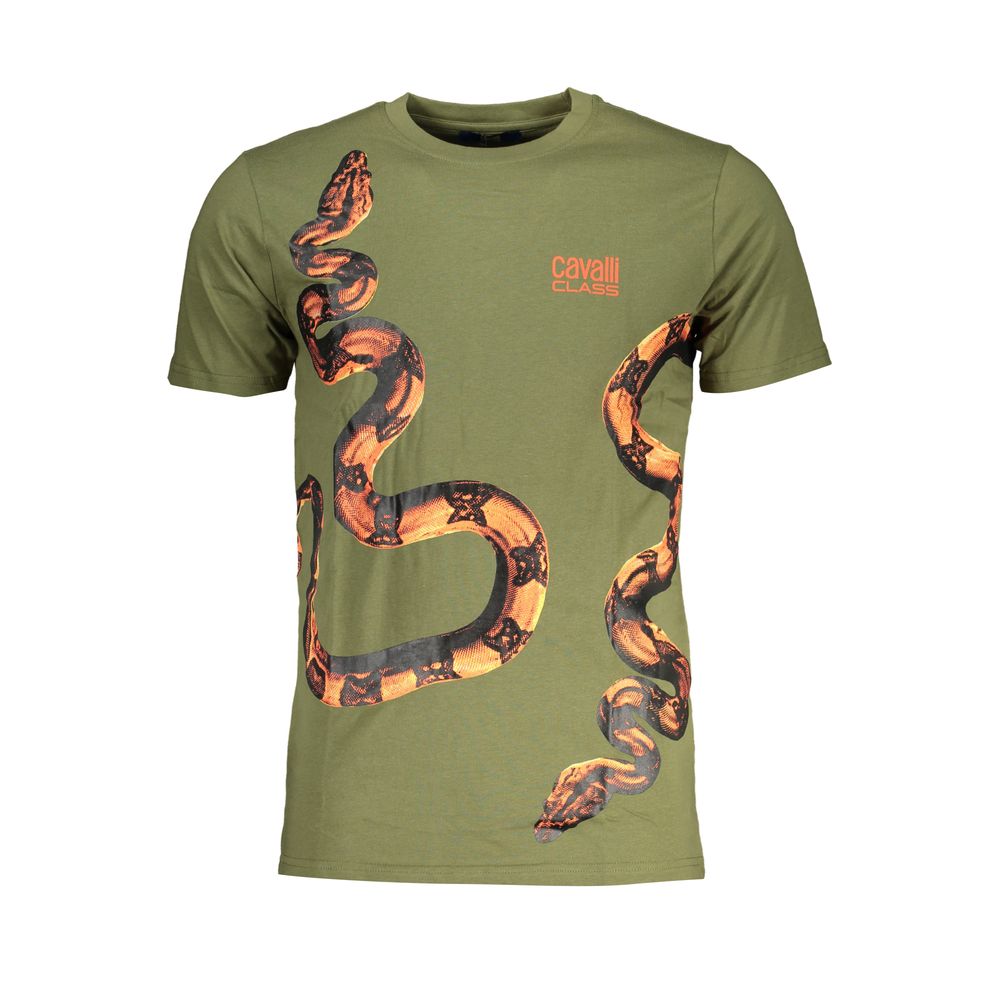 Мъжка тениска Men's t-shirt Cavalli Class
QXT63CJD060 04050 Military green front view