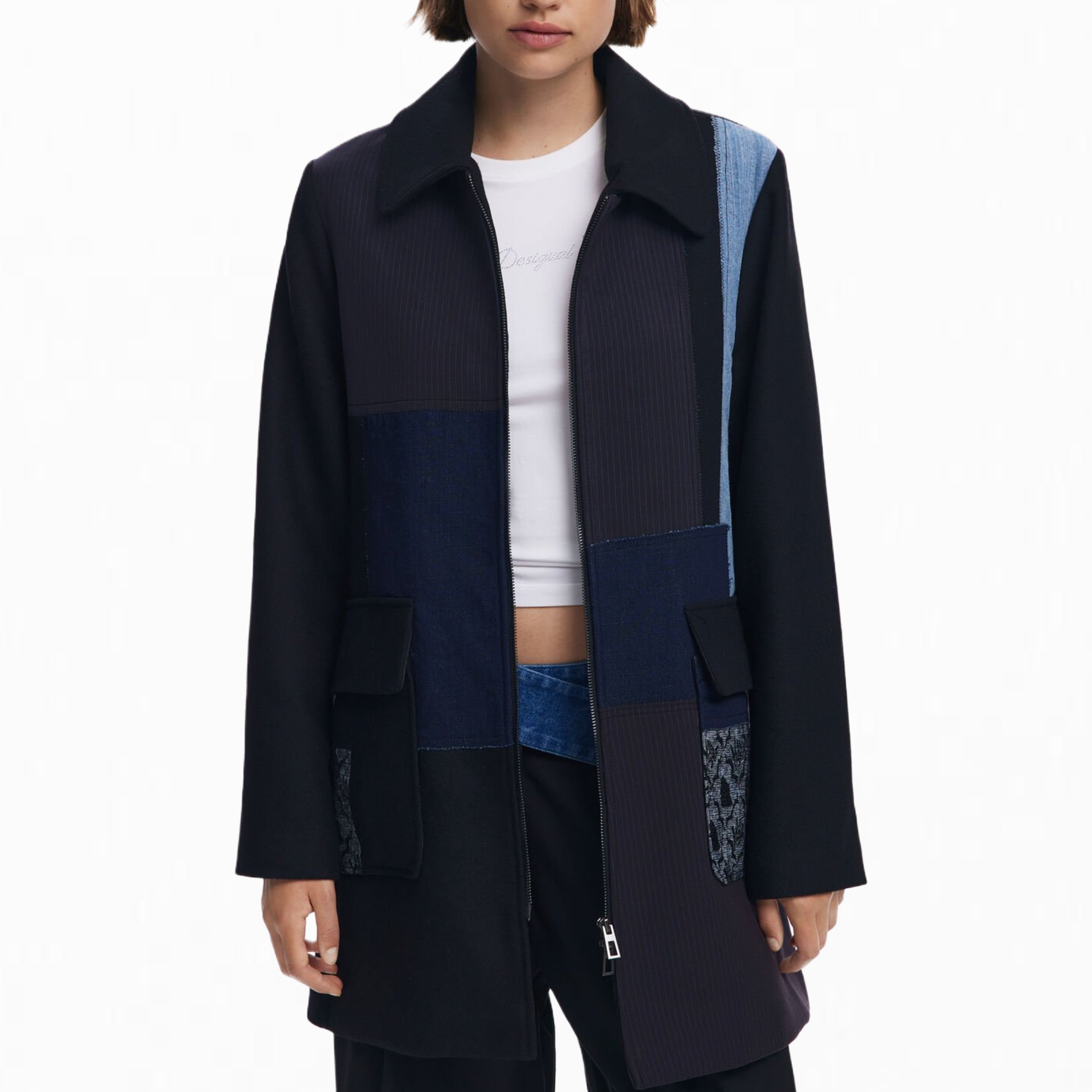 Дамско пачуърк палто Women’s patchwork coat Desigual 25WWEW462000