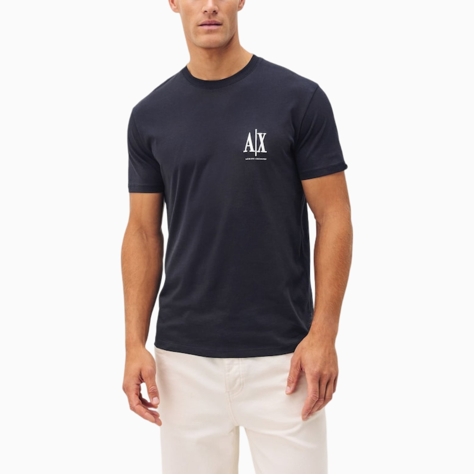 Мъжка тъмно синя тениска Armani Exchange Men T-shirt XM000365 AF12308 UB101 Front View