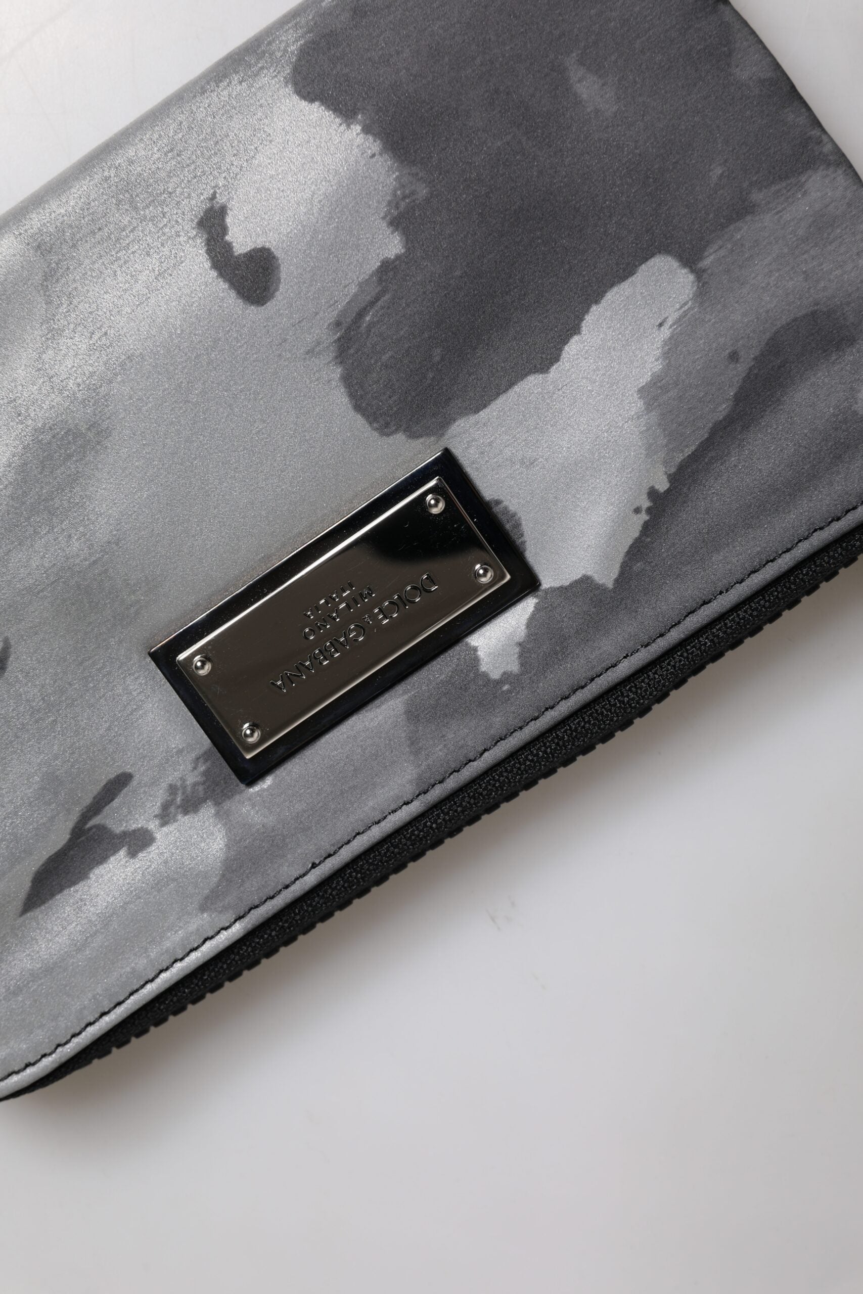Dolce & Gabbana Camouflage Logo Plaque Keyring Pouch Bag BP2891 A0282 8B836 Close-Up