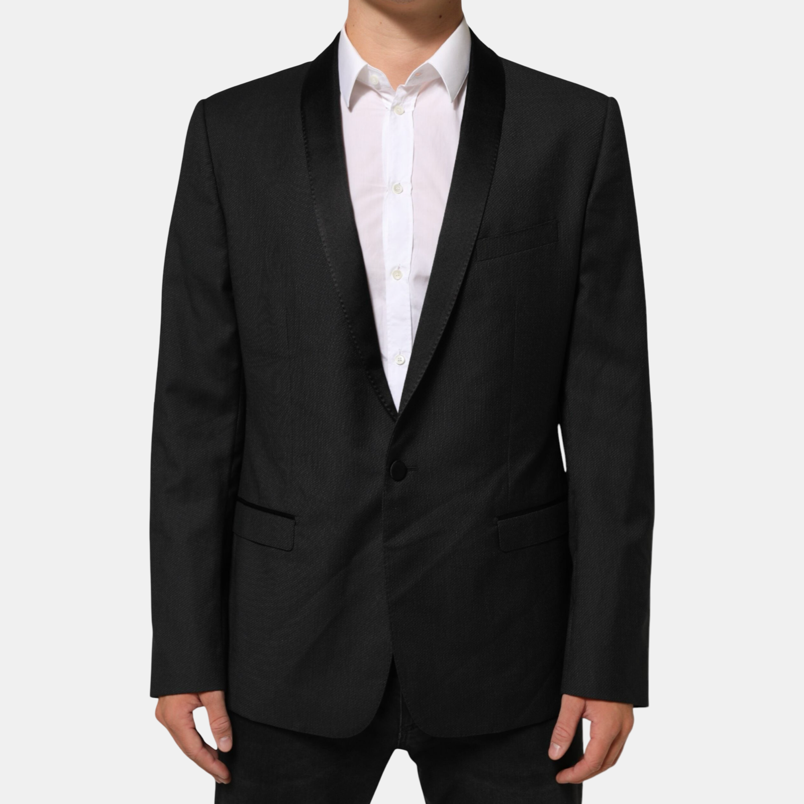 Dolce & Gabbana Gold Label Wool Men Blazer Front View