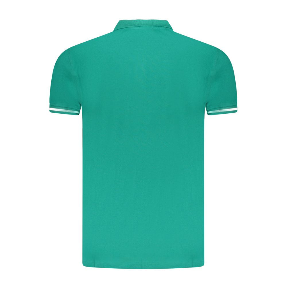 Мъжка поло тениска в зелено Men's polo Cavalli Class TXT64RKB002 04038 Green Back view