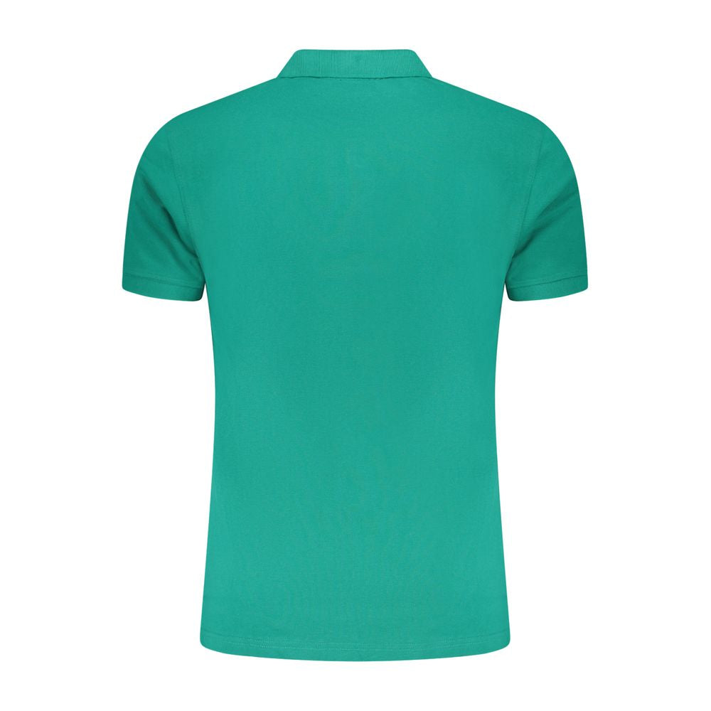 Мъжка поло тениска в зелено Men's polo Cavalli Class TXT64 FJD060 04038 Green Back view